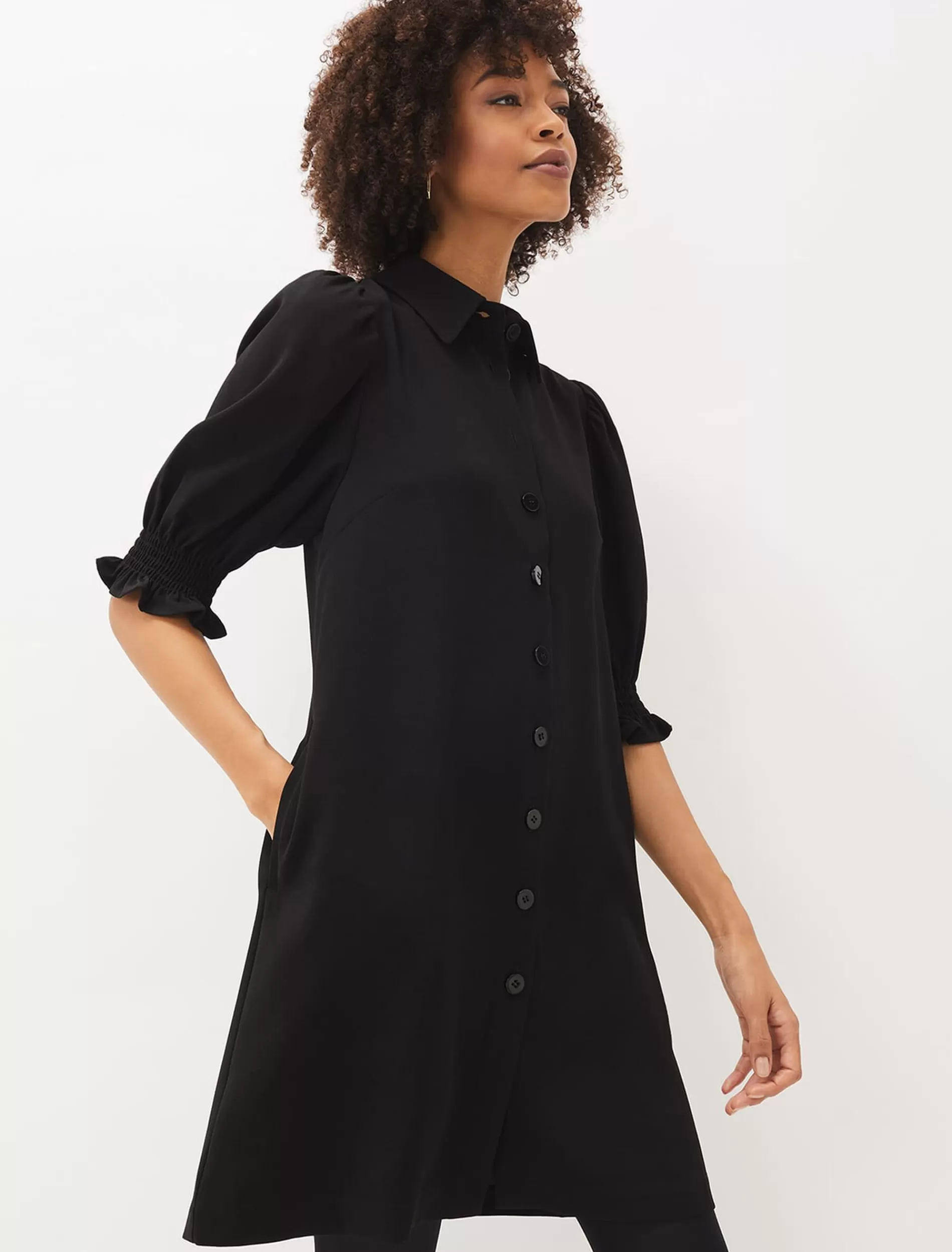 Phase Eight Candice Puff Sleeve Dress Black Store
