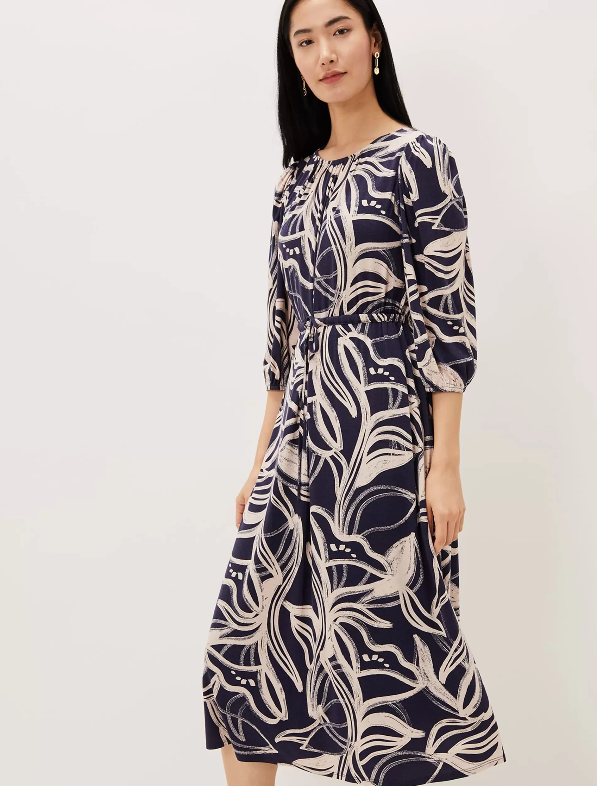 Phase Eight Carley Print Jersey Midi Dress Multi-Coloured Online