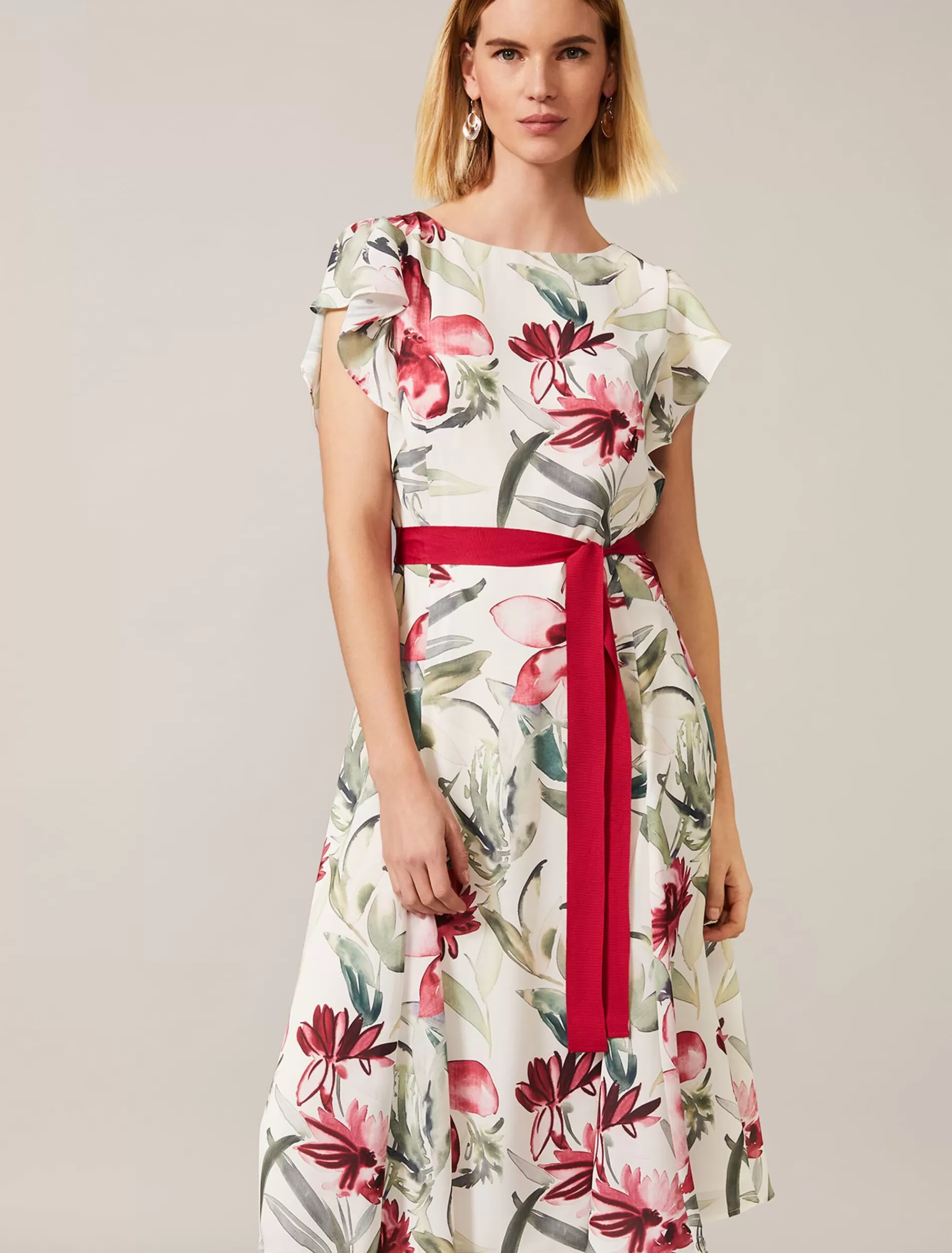 Phase Eight Carlotta Floral Dress Cream/Multi Best Sale