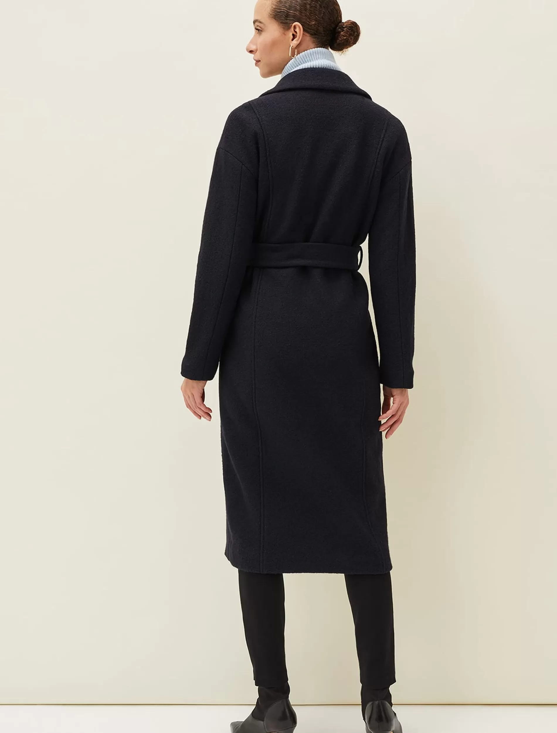 Phase Eight Carlotta Wrap Wool Coat Navy Cheap