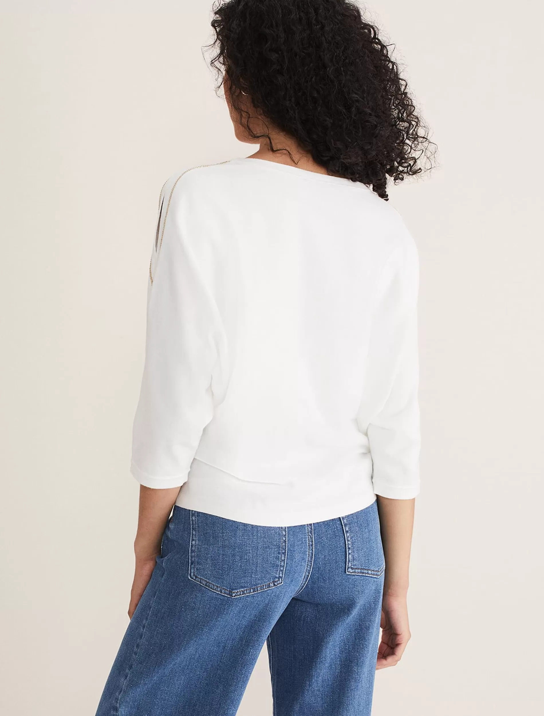Phase Eight Caroline Chain Detail Knit Ivory Outlet