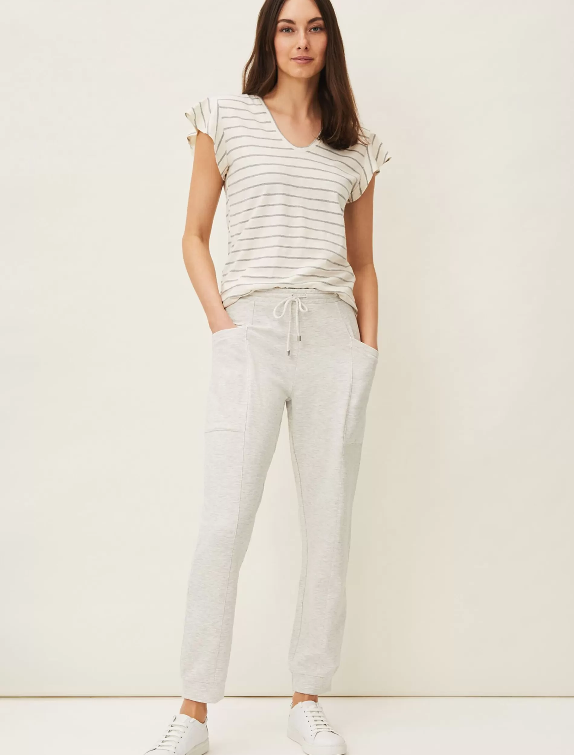 Phase Eight Carter Tapered Jersey Joggers Grey Clearance