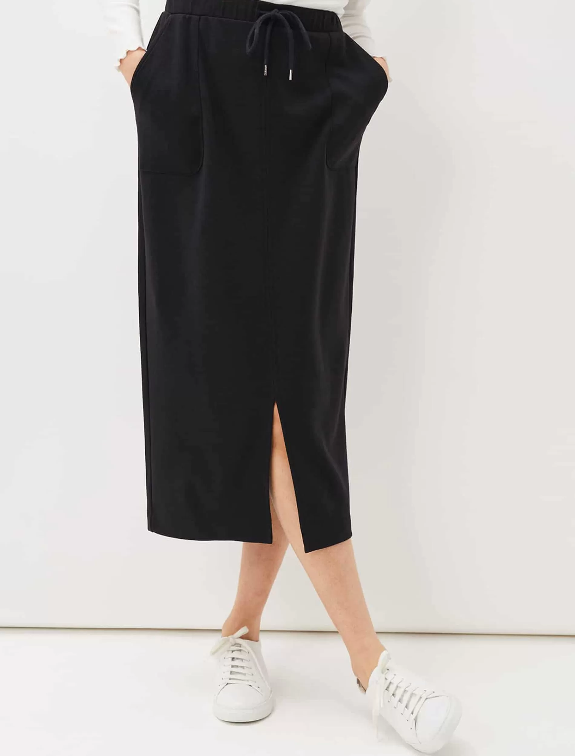 Phase Eight Cassie Jersey Midi Skirt Charcoal Best
