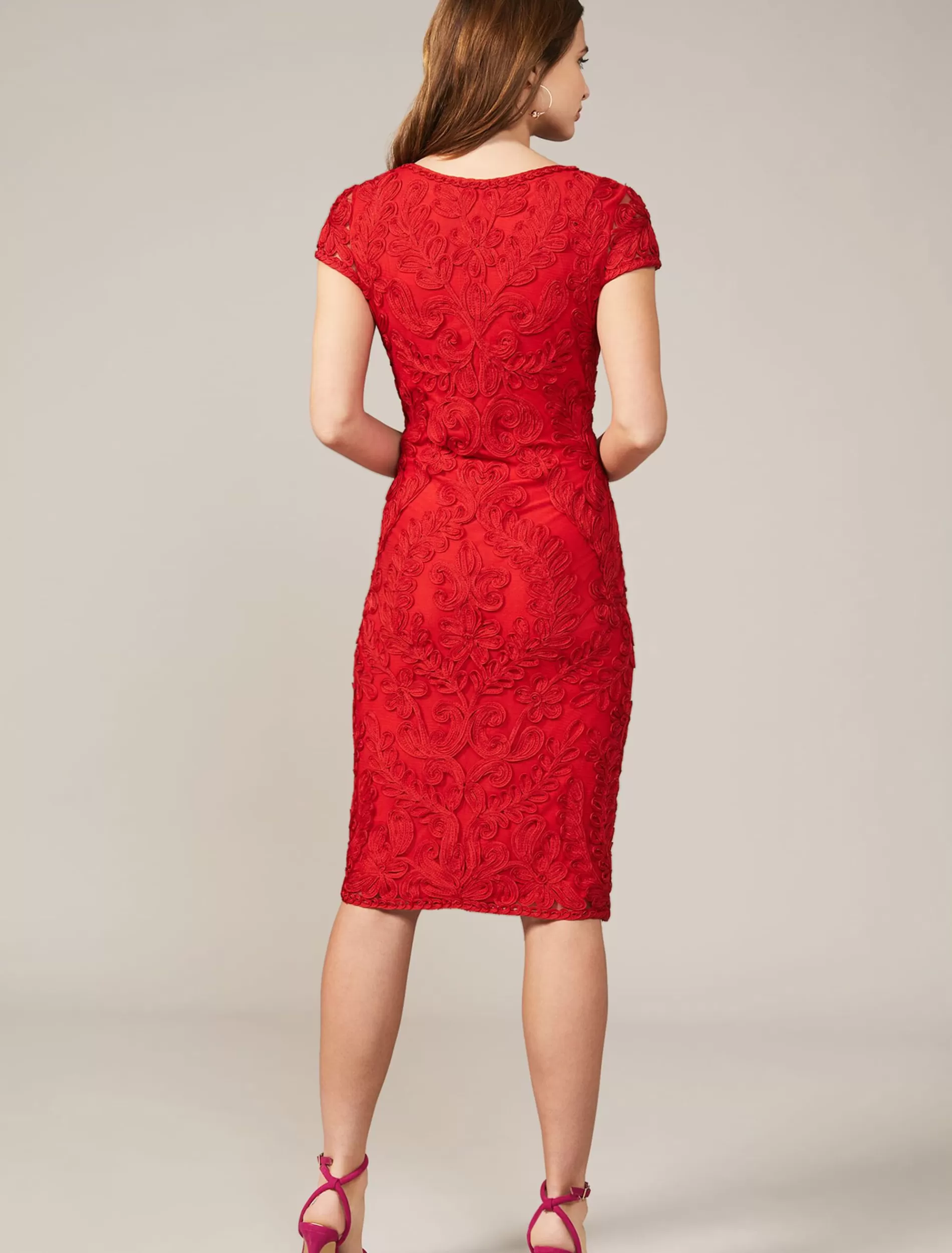 Phase Eight Cat Tapework Lace Fitted Dress Fire Cheap