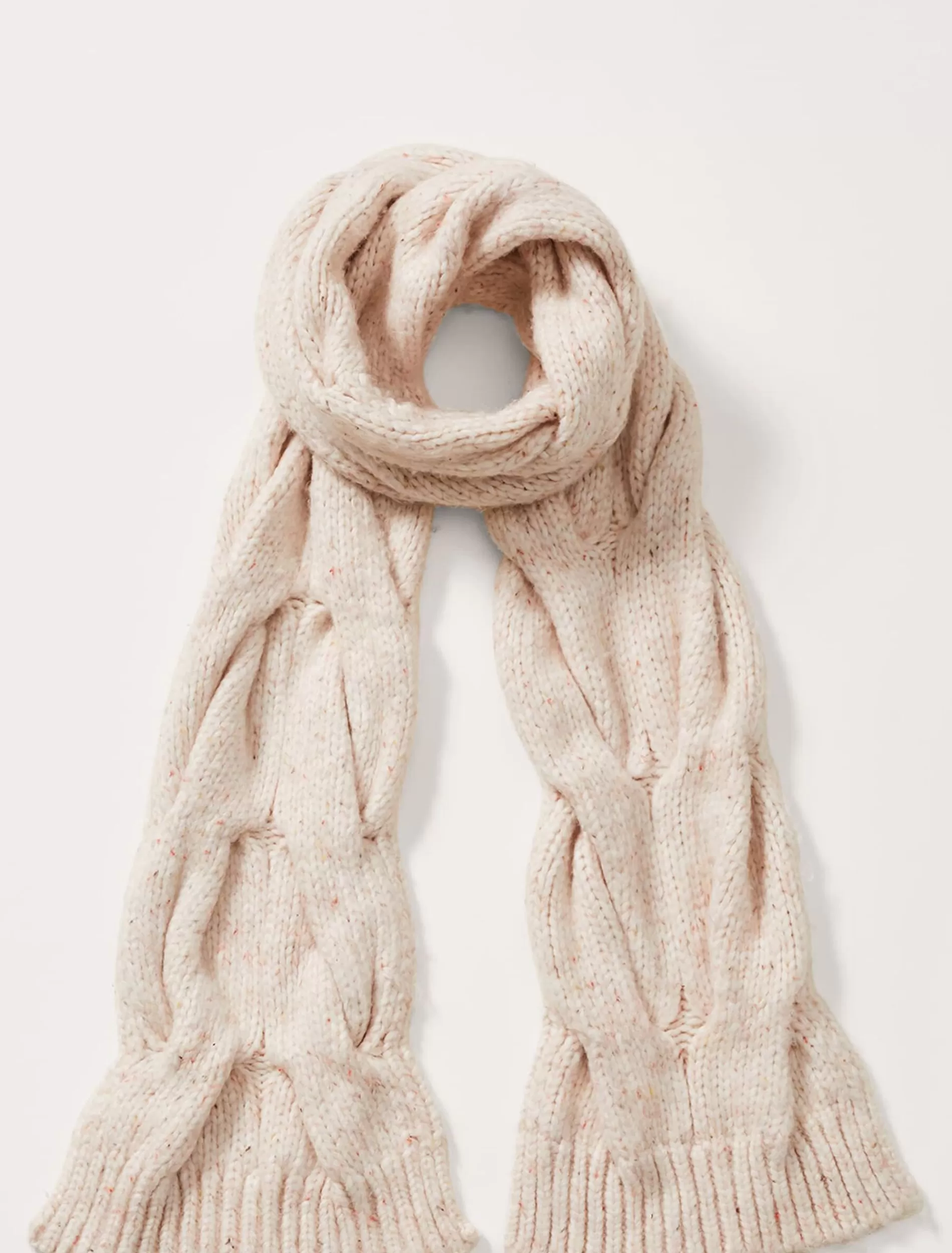 Phase Eight Cattie Cable Scarf Neutral Hot