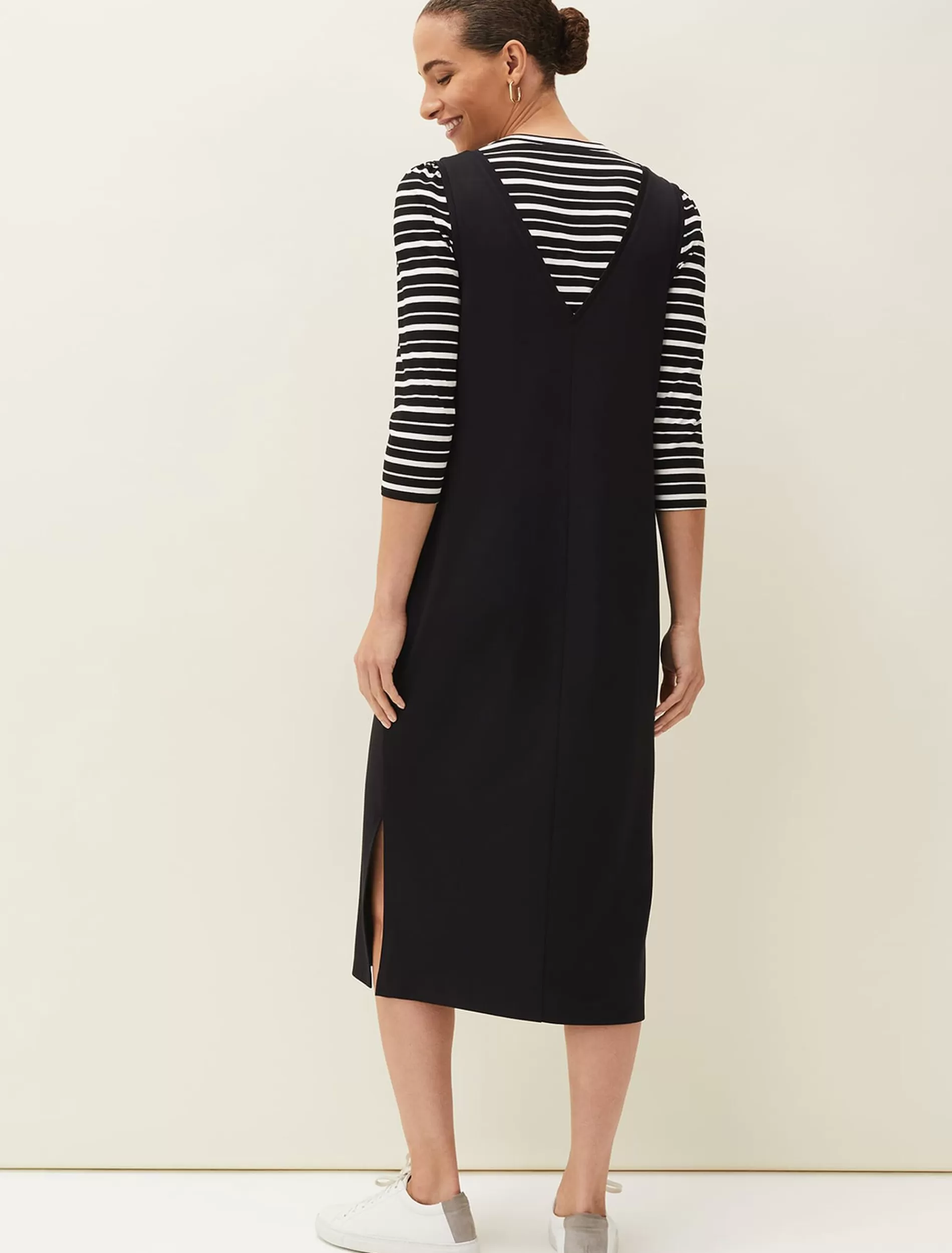 Phase Eight Catya Two Piece Stripe Top And Dress Black Sale