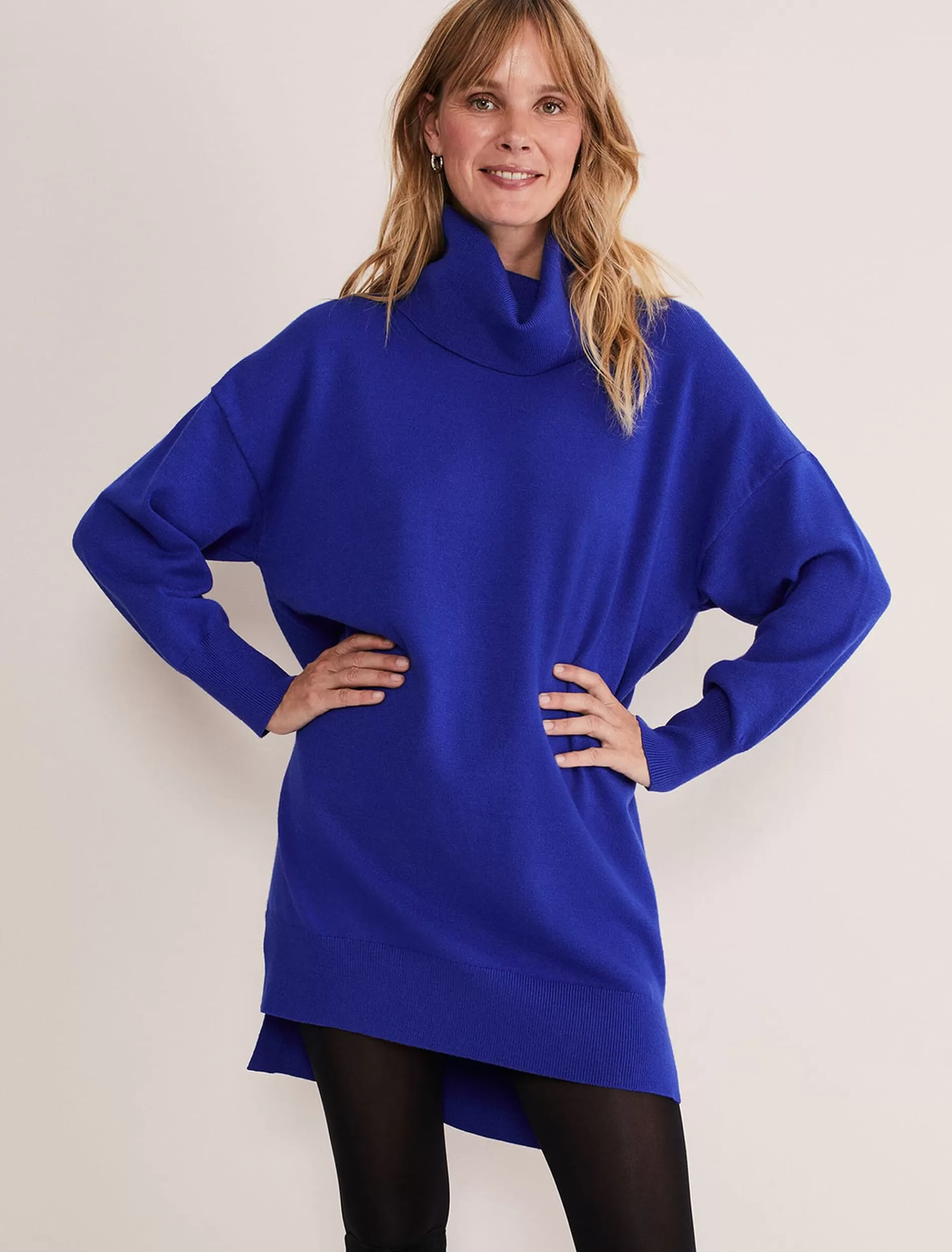 Phase Eight Cecilia Cowl Neck Jumper Dress Cobalt Cheap