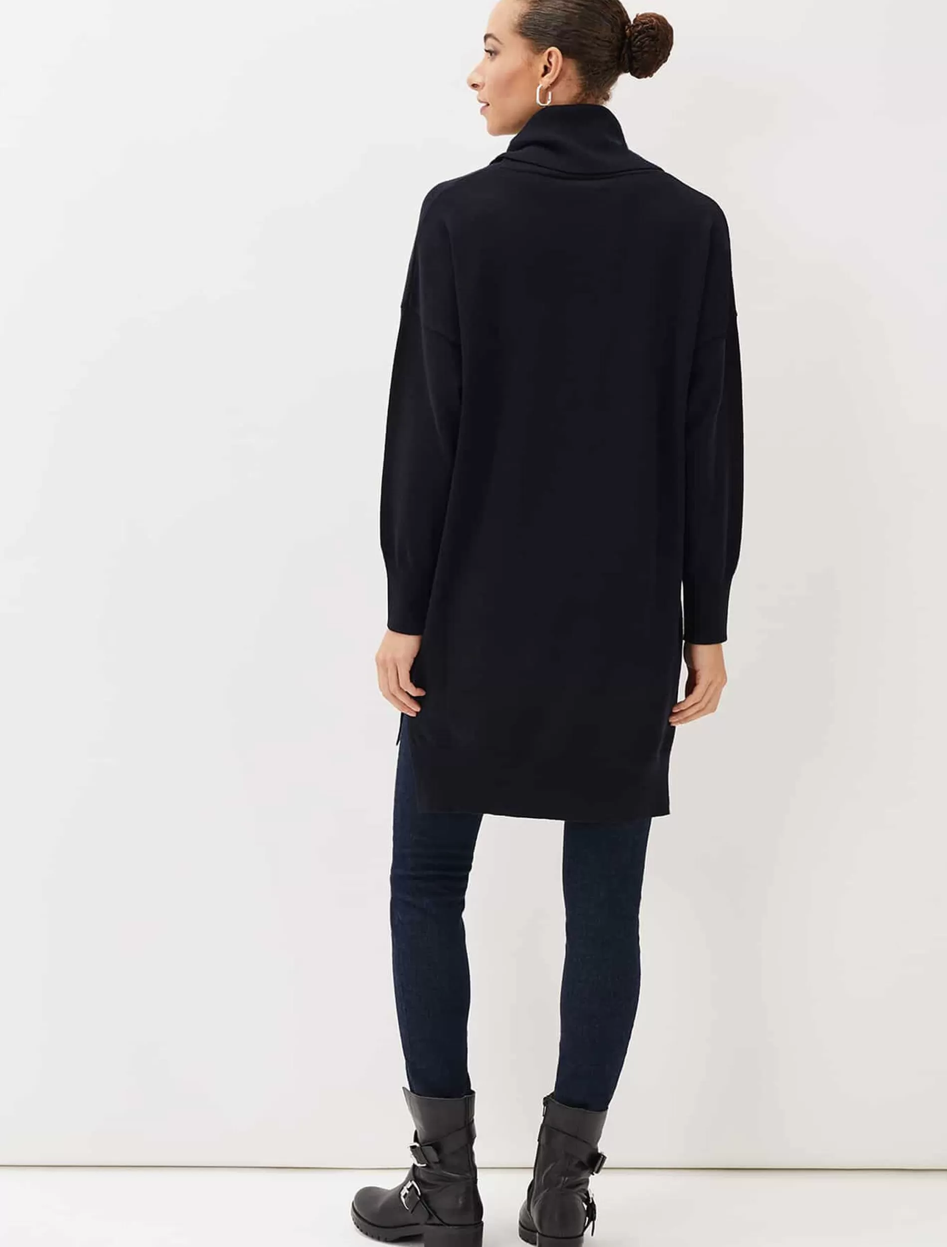 Phase Eight Cecilia Cowl Neck Jumper Dress Midnight Online