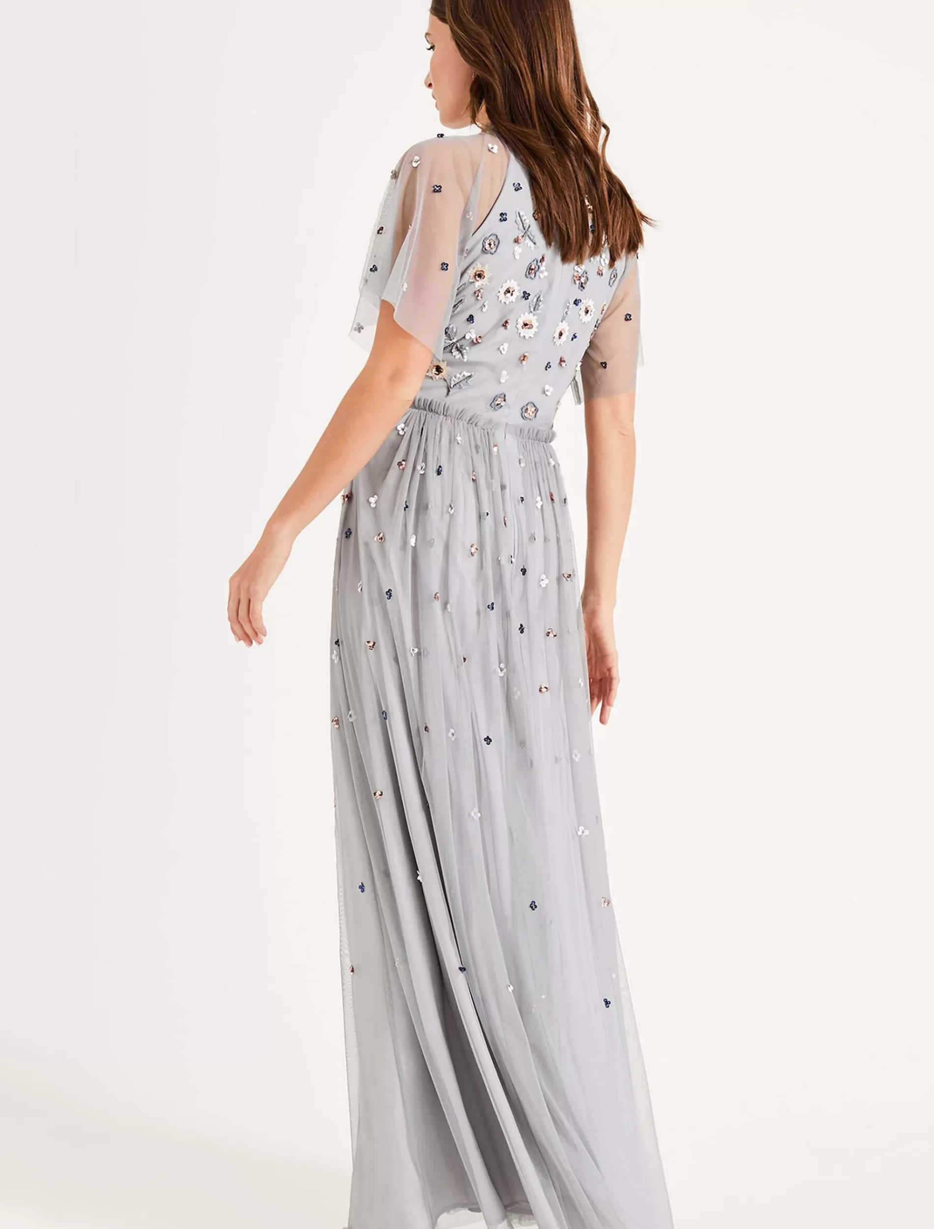 Phase Eight Celestra Embellished Maxi Dress Sky Blue Discount