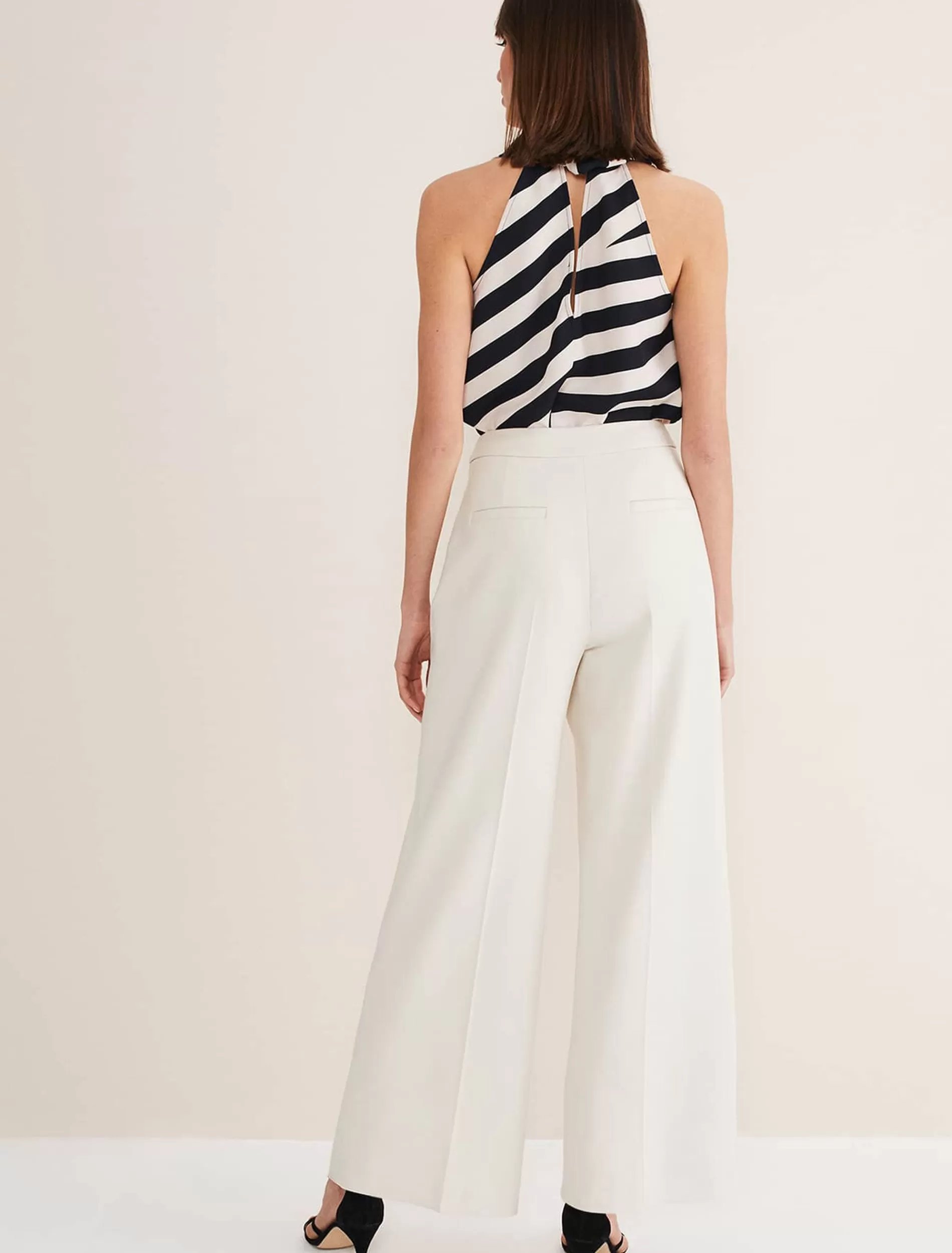 Phase Eight Celyn Wide Leg Trousers Almond Fashion