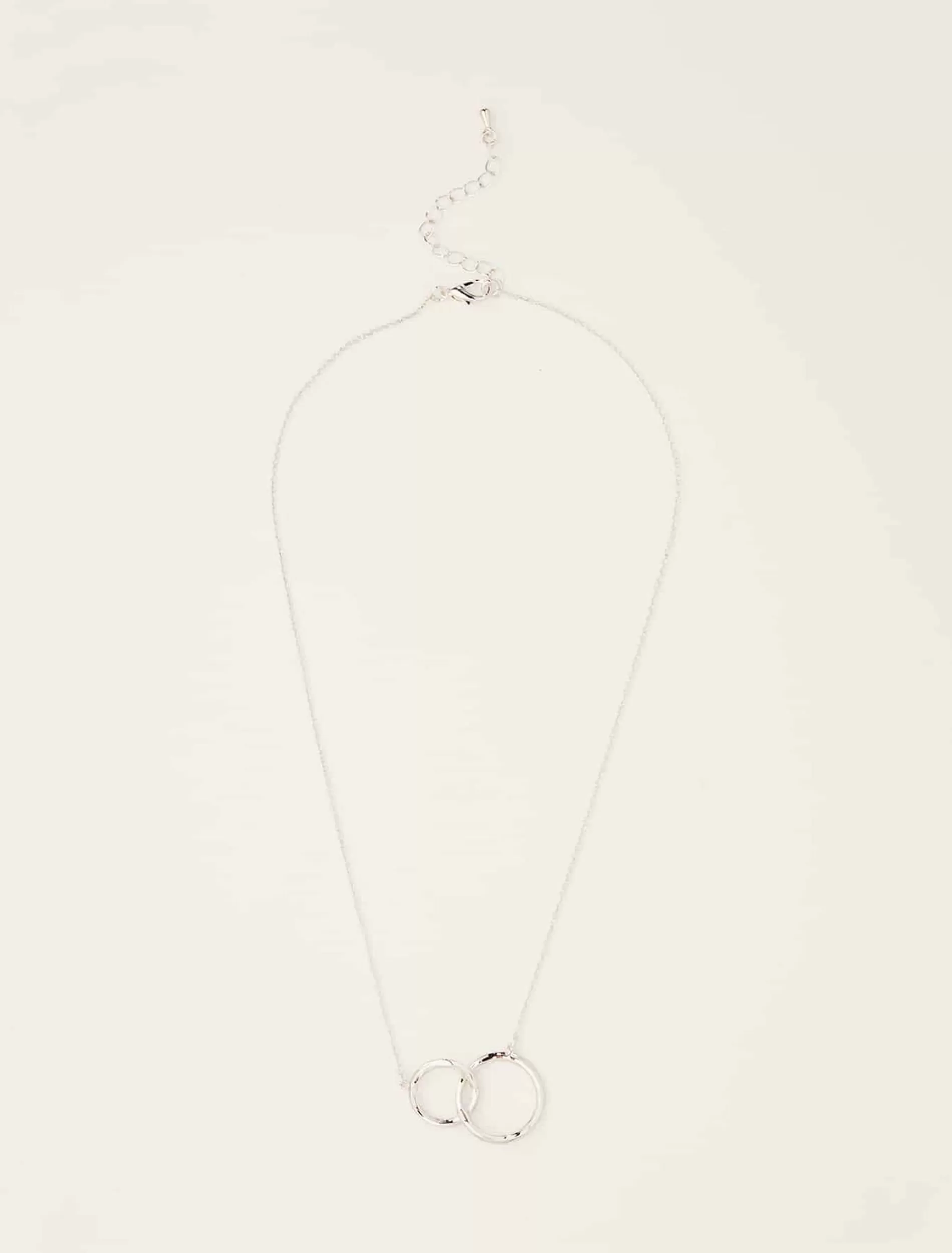 Phase Eight Chain Ring Necklace Silver Discount