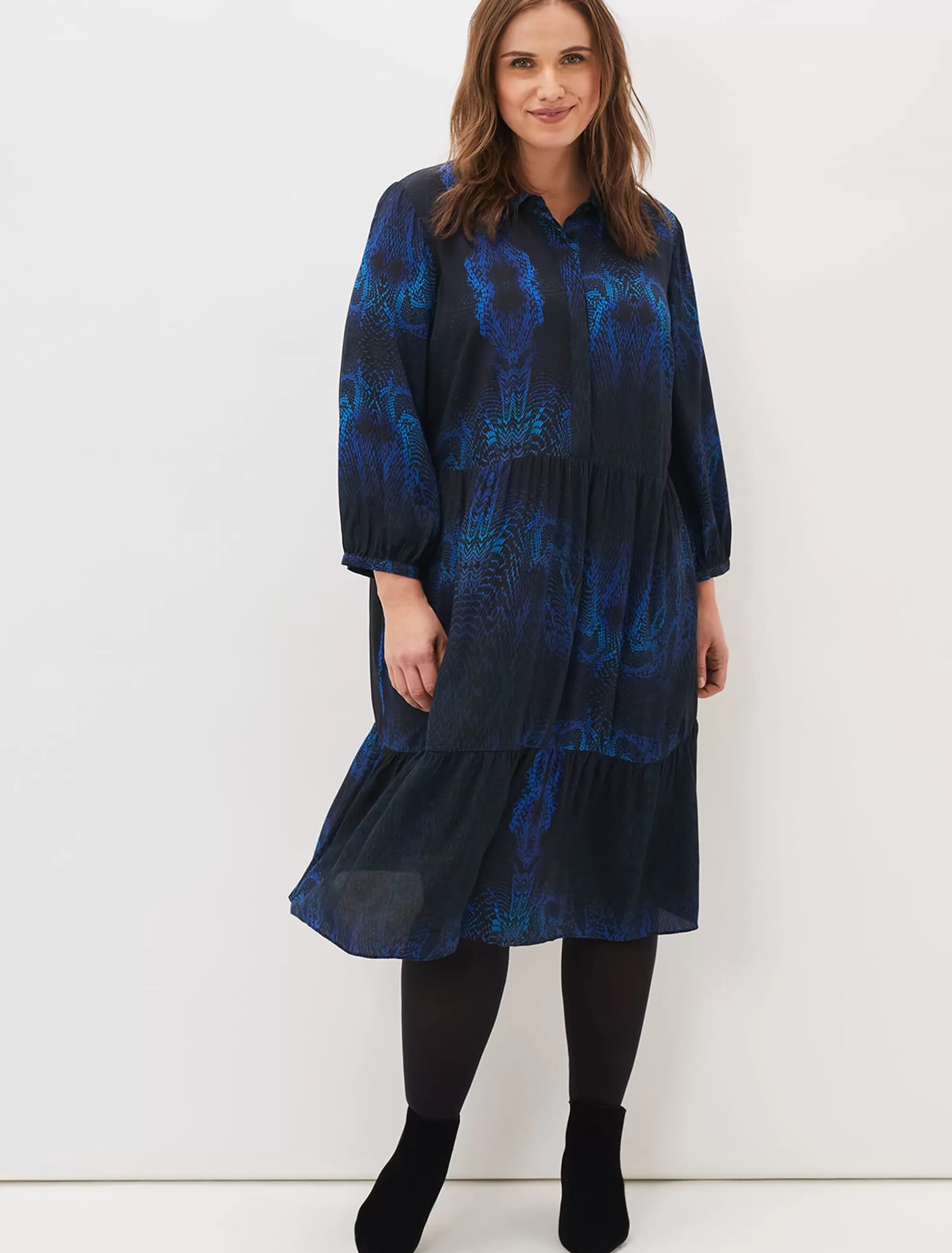 Phase Eight Charlotte Snake Print Dress Cobalt/Multi Flash Sale