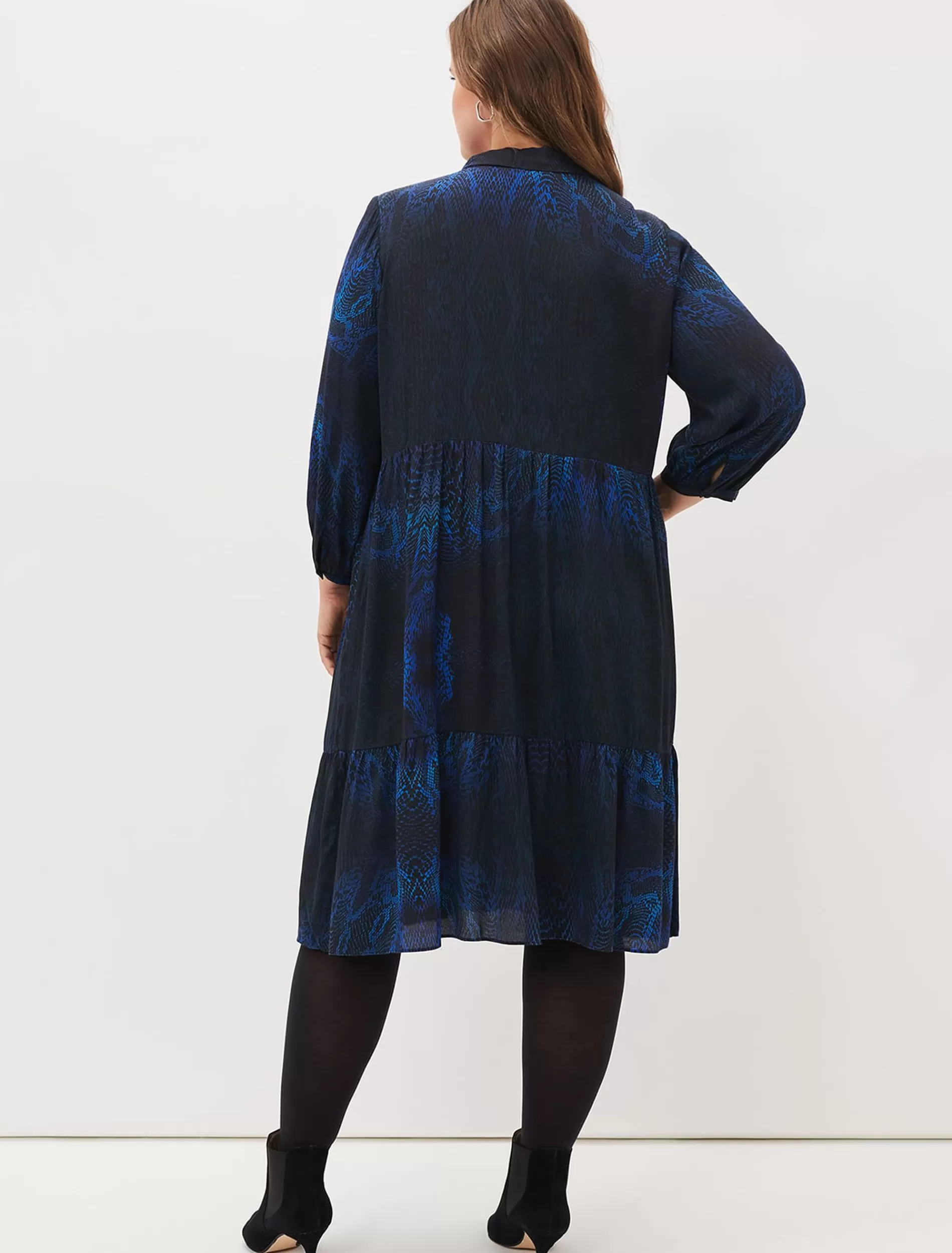 Phase Eight Charlotte Snake Print Dress Cobalt/Multi Flash Sale