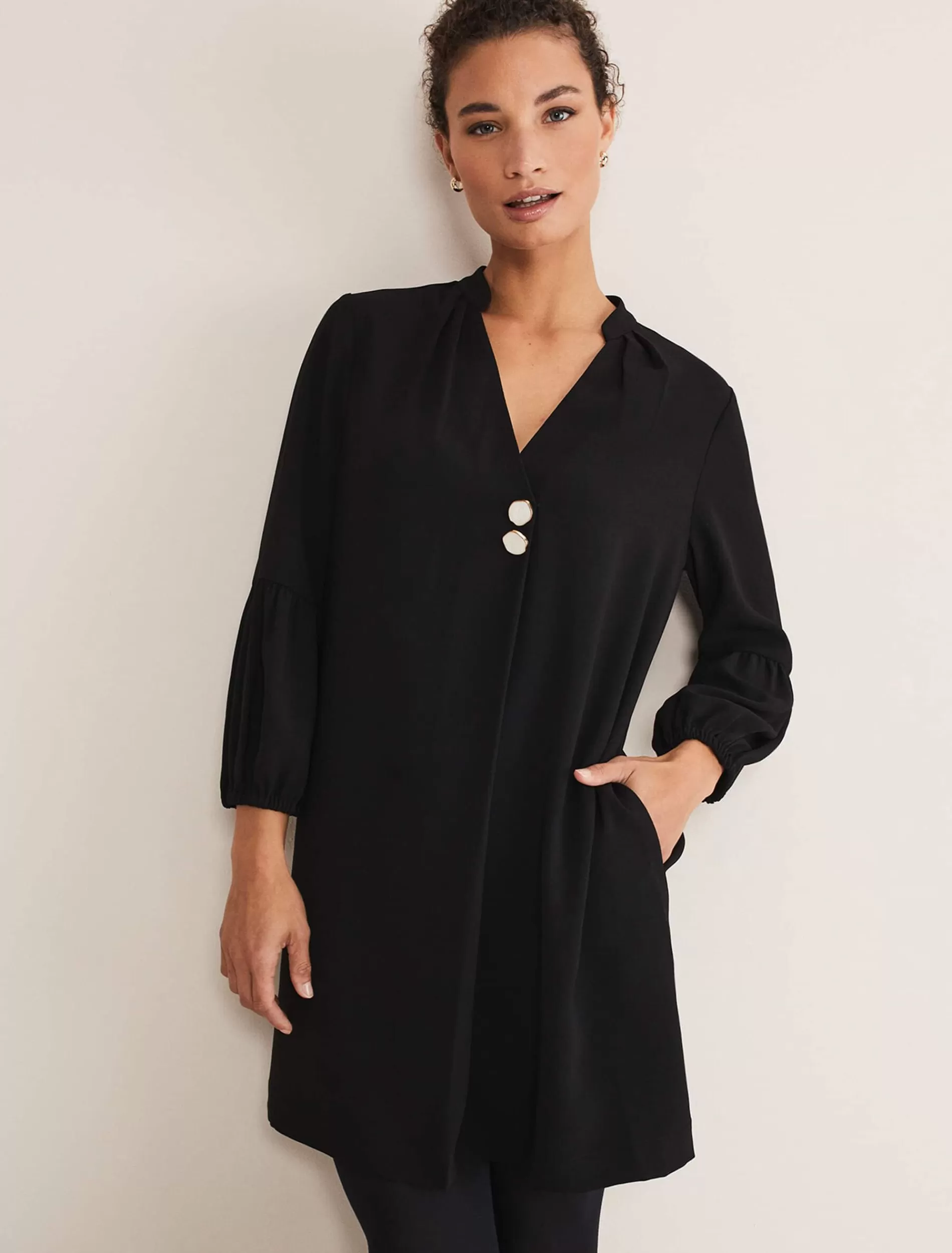 Phase Eight Charlotte Tunic Dress Black New