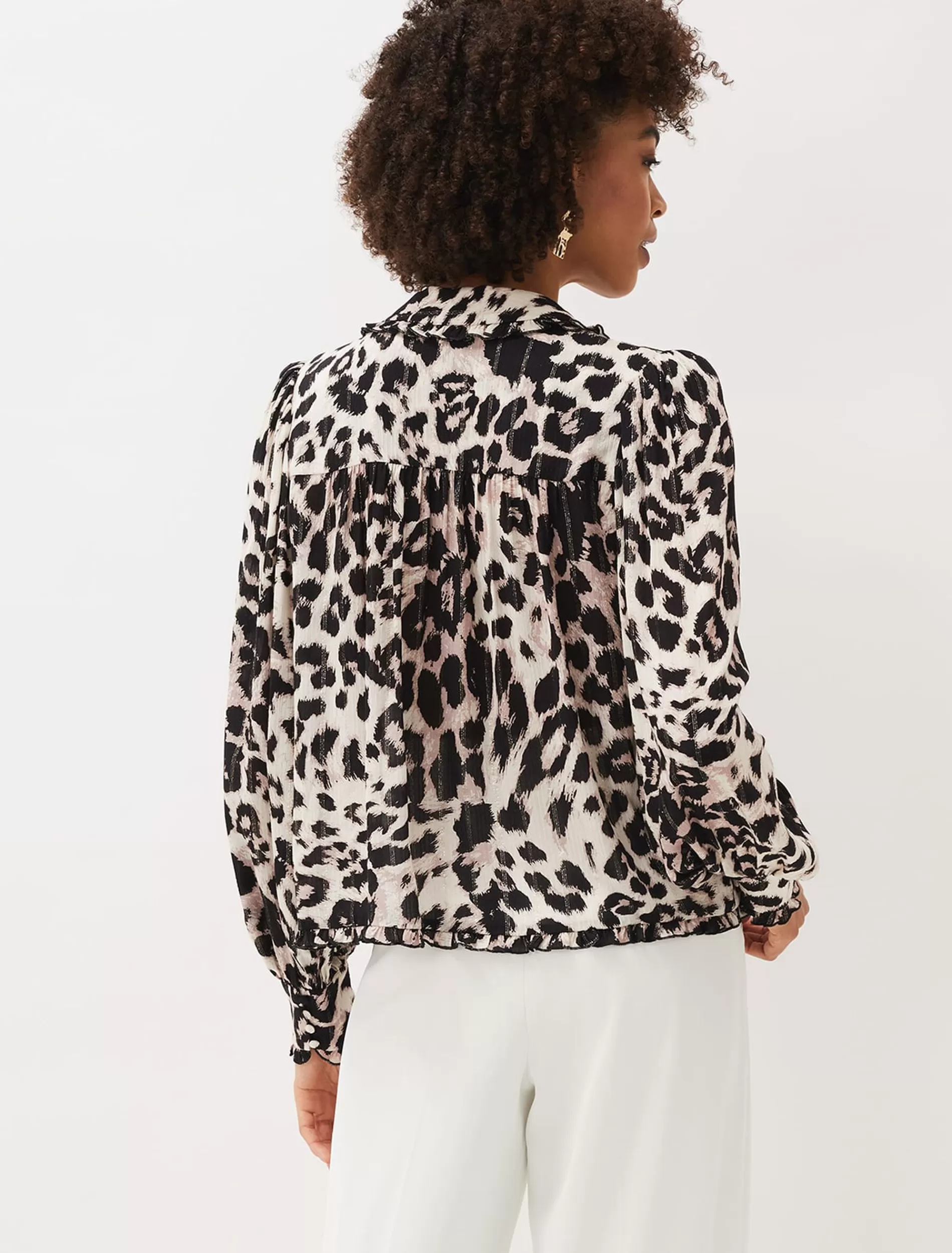 Phase Eight Chelsie Leopard Print Blouse Multi-Coloured Best
