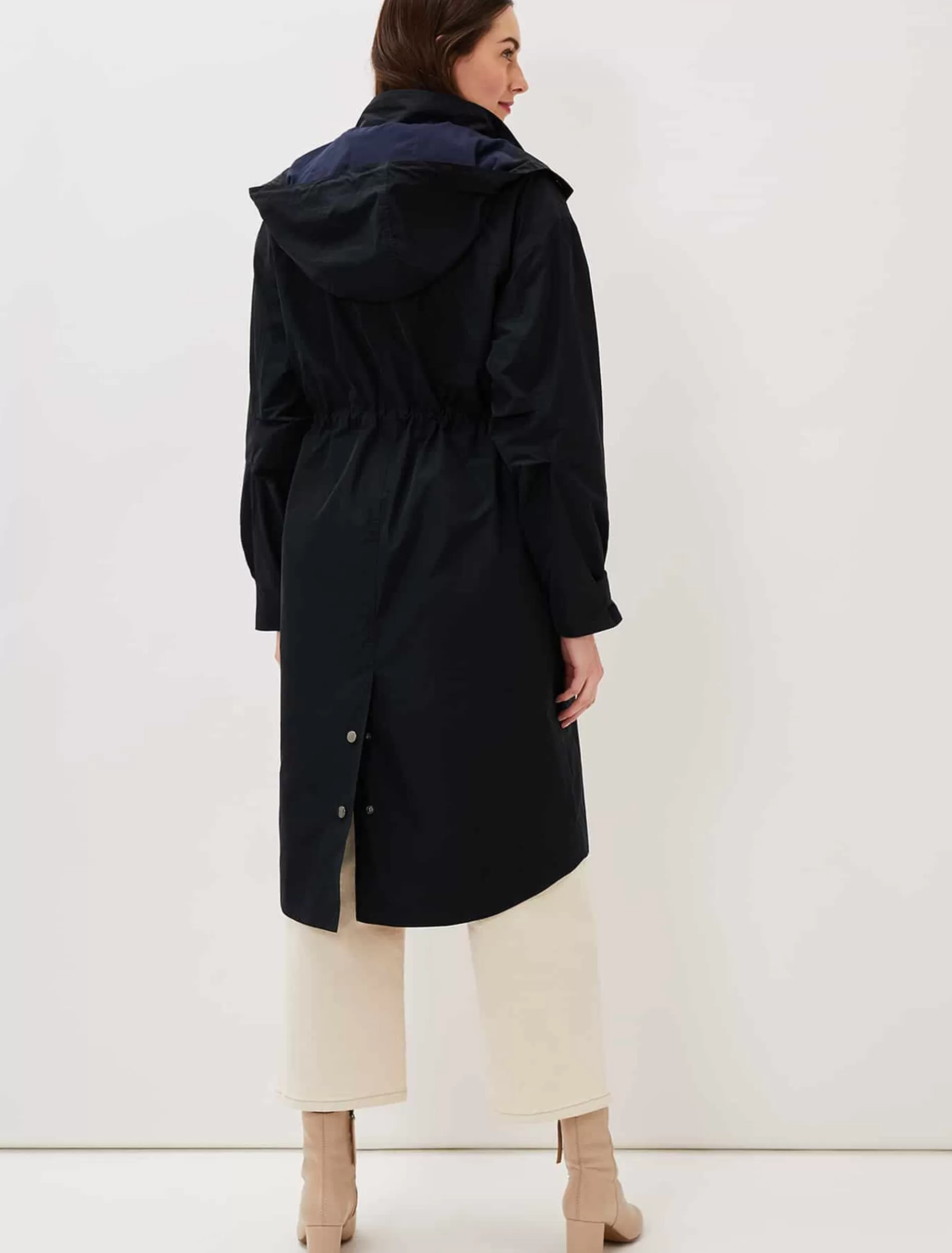 Phase Eight Chloe Longline Parka Coat Navy Sale
