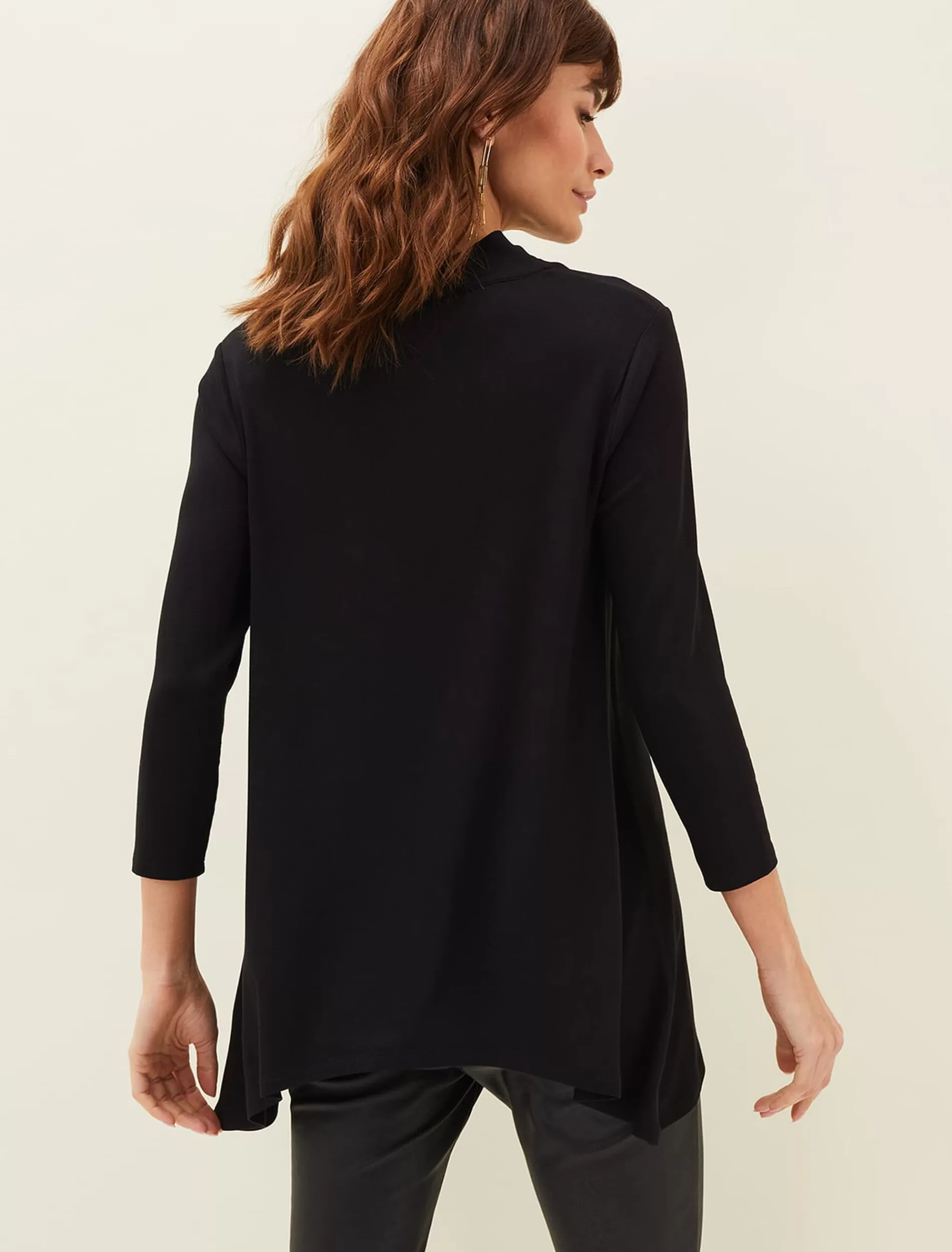 Phase Eight Chrissie Cowl Neck Swing Top Black New