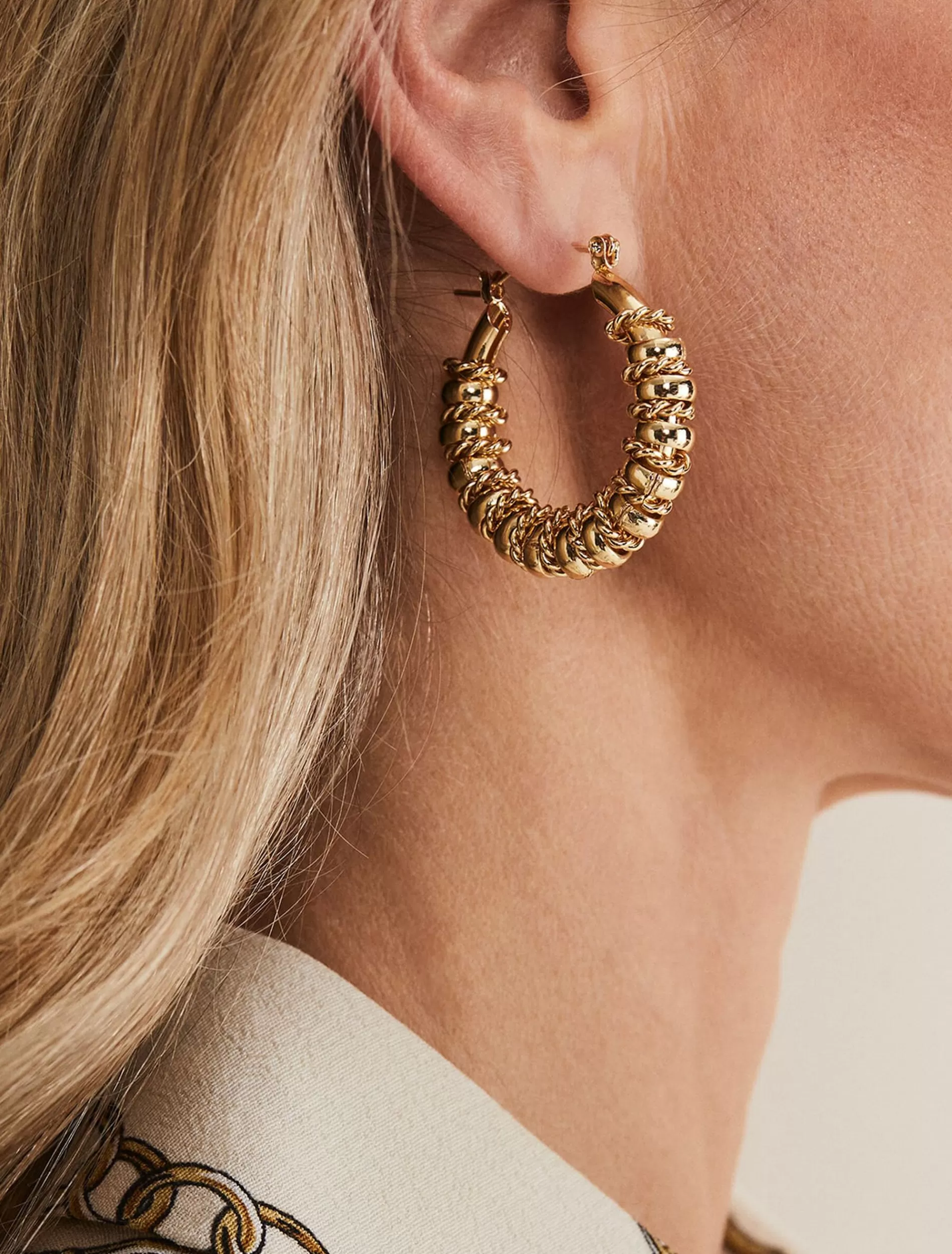Phase Eight Chunky Ring Hoop Earring Gold Best Sale