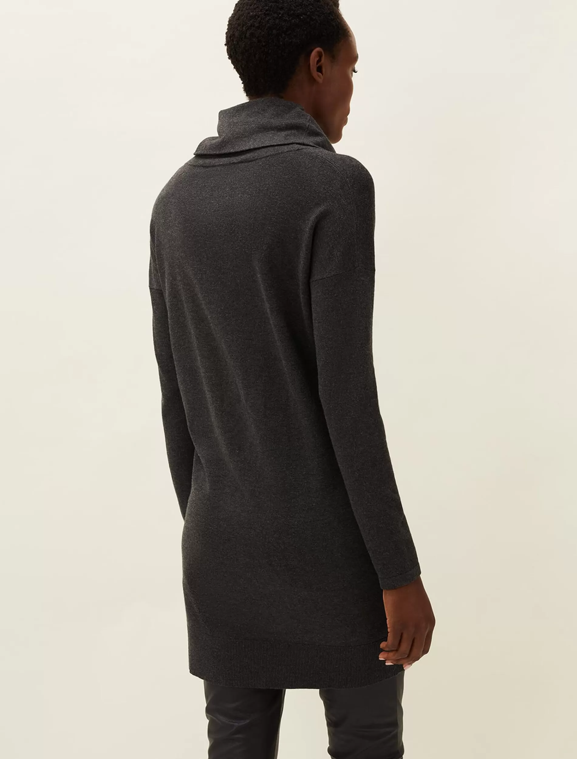 Phase Eight Cindra Knitted Tunic Dress Charcoal Shop