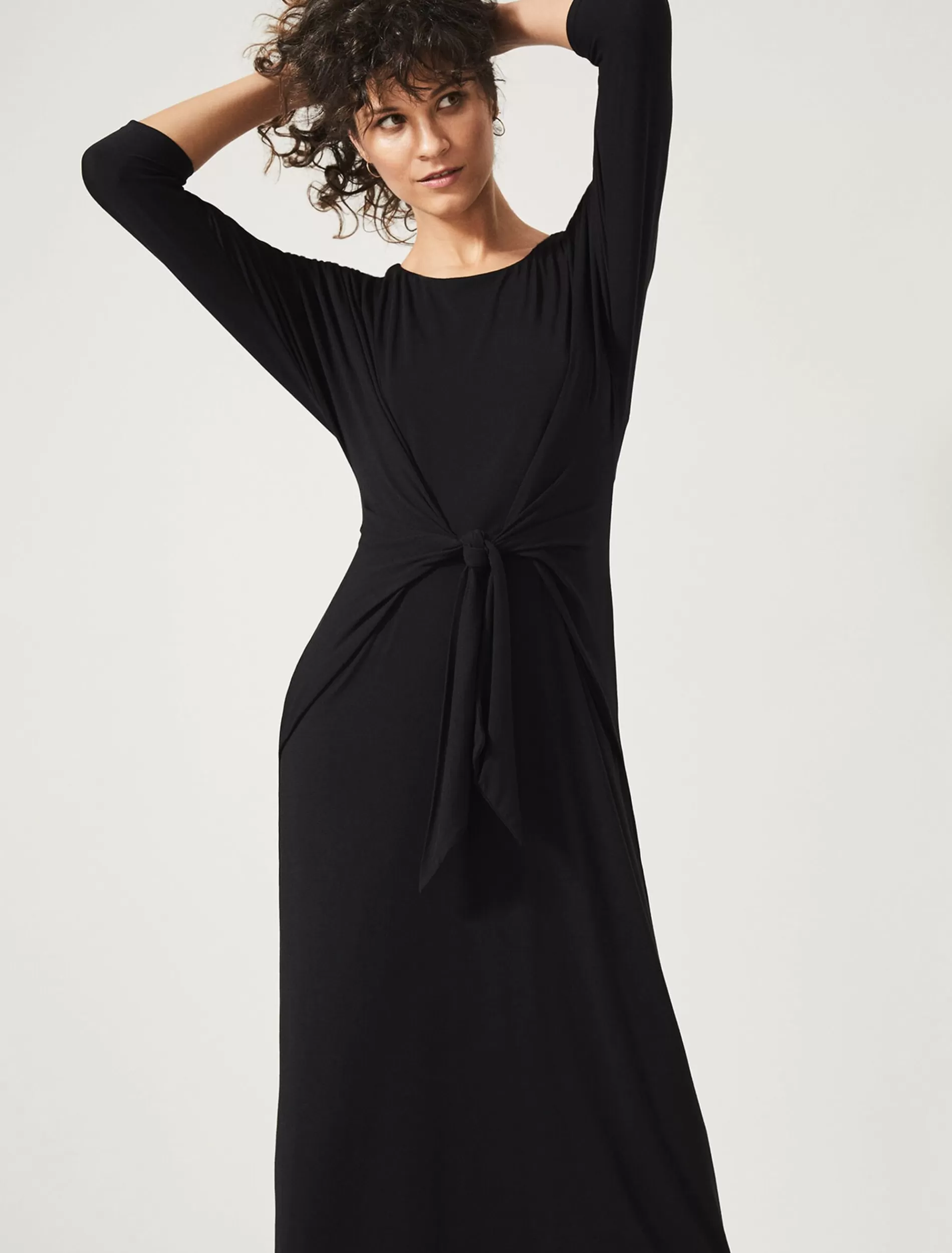 Phase Eight Cindy Tie Front Jersey Dress Black Best Sale