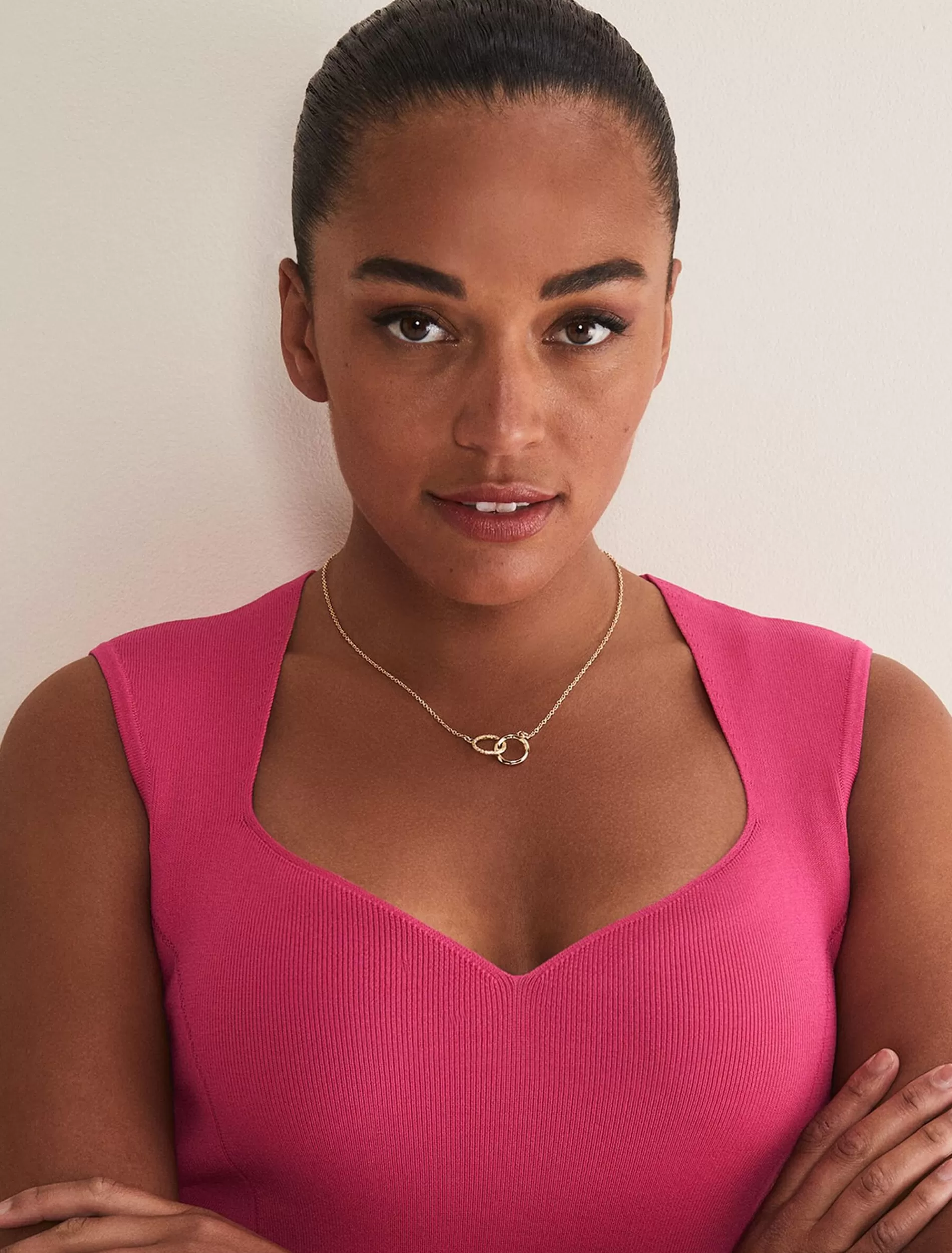 Phase Eight Circle Necklace Gold Online