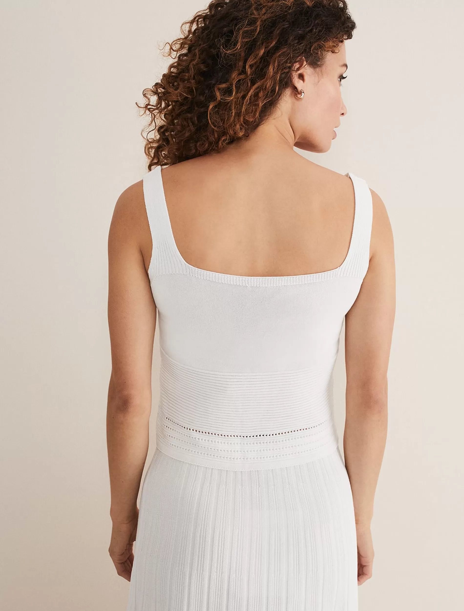 Phase Eight Clara Knit Co-Ord Vest White Online