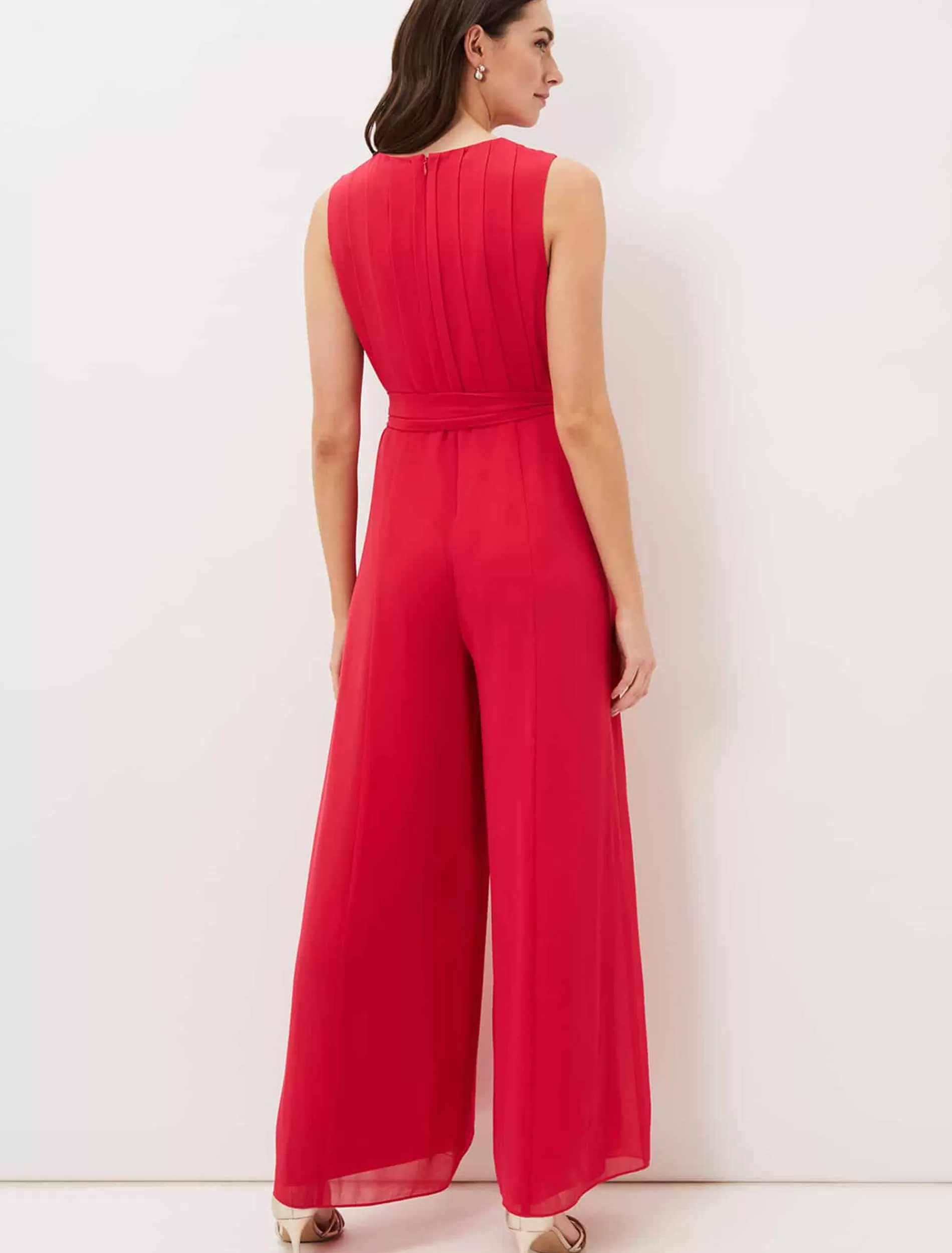 Phase Eight Clarabella Wide Leg Jumpsuit Lipstick Discount