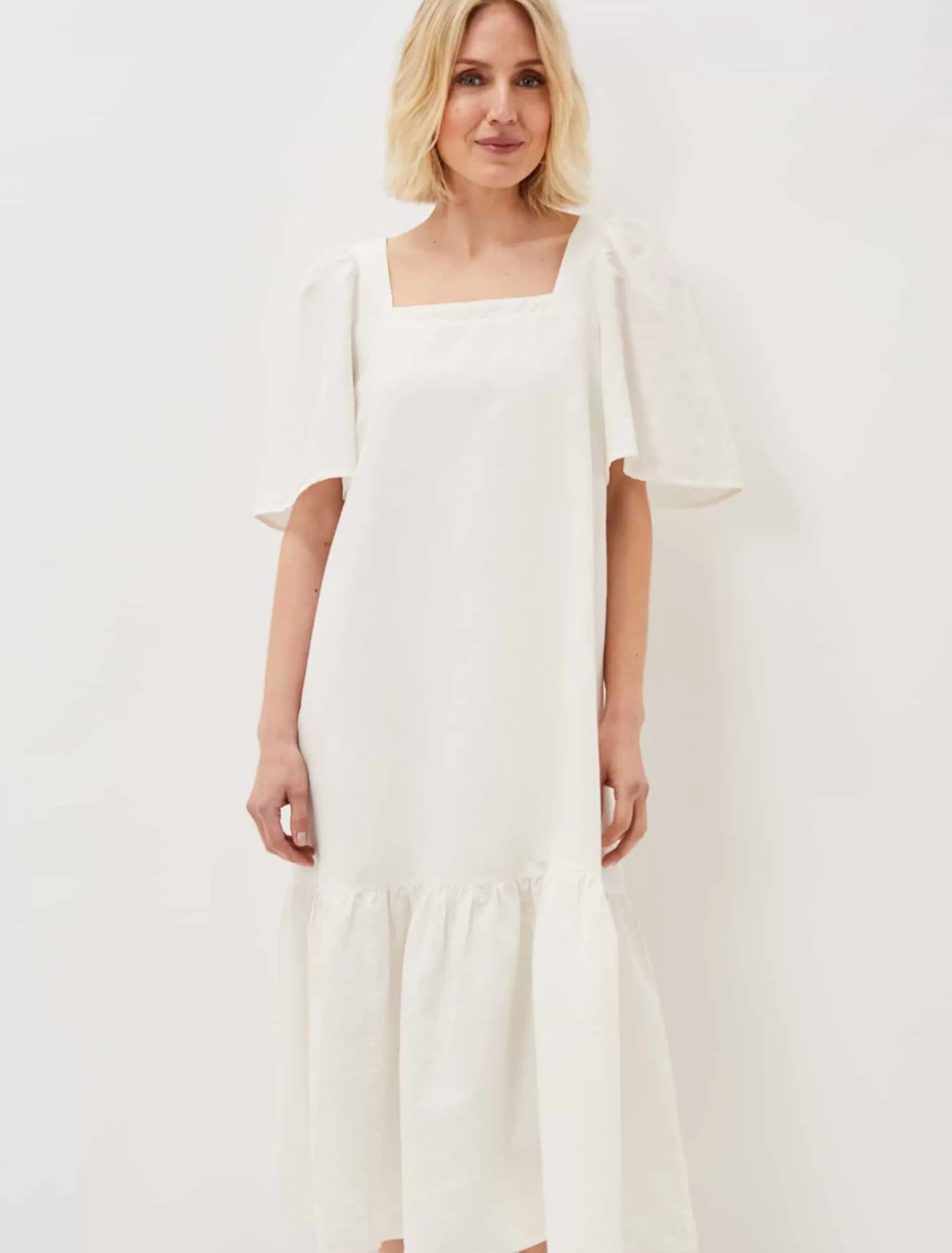 Phase Eight Claria Linen Dress White Best Sale