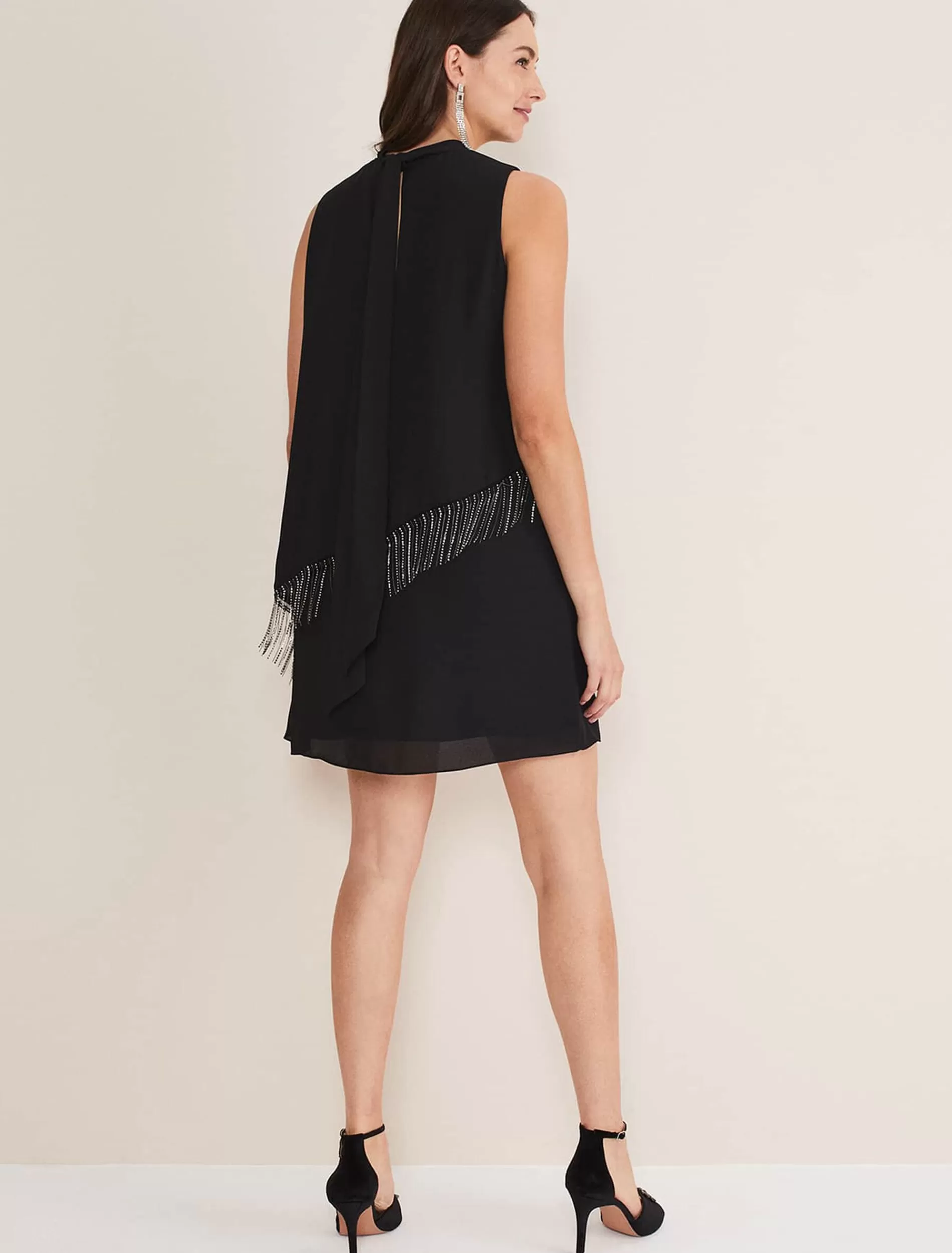 Phase Eight Clarice Diamonte Shift Dress Black Best