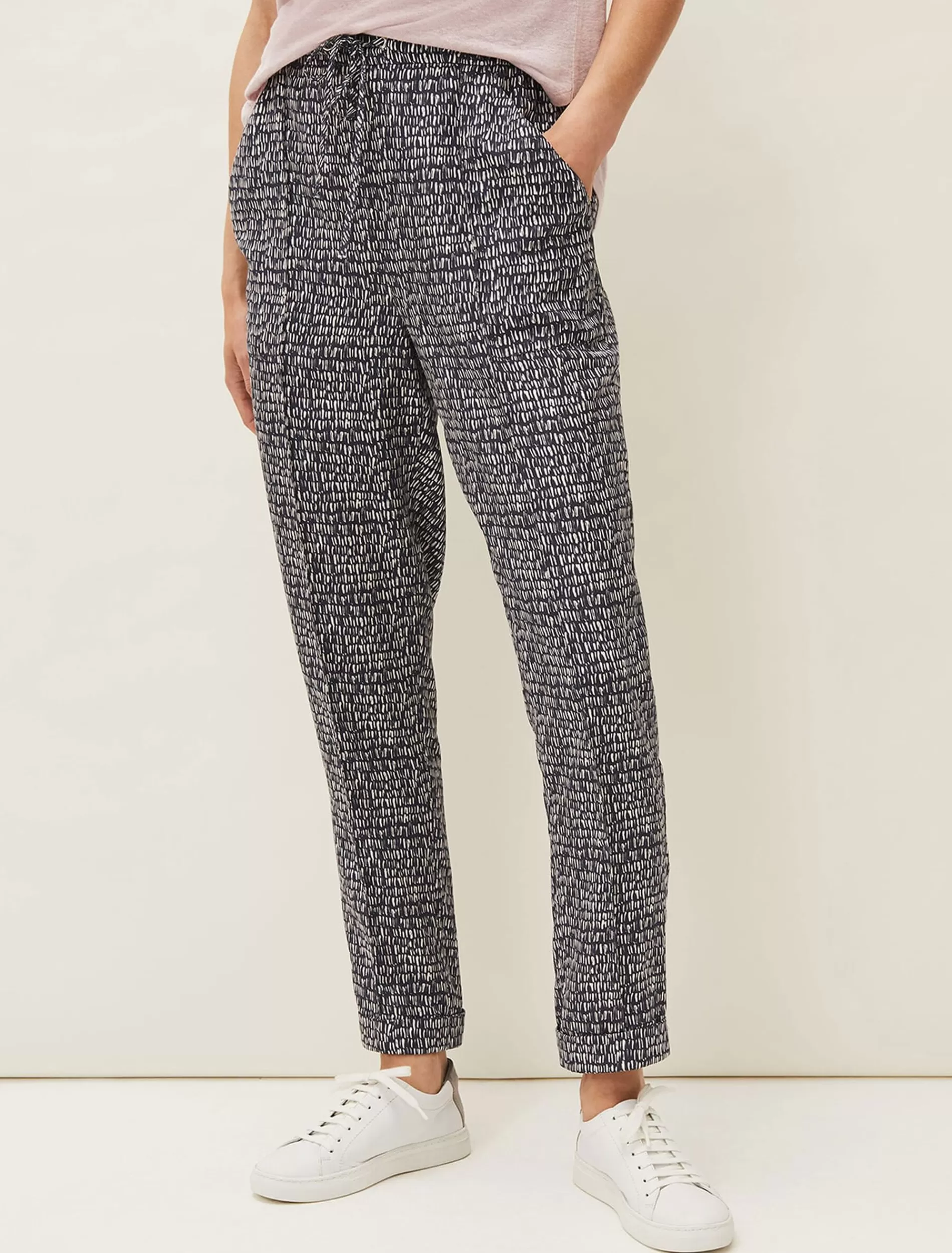 Phase Eight Coletta Abstract Print Tapered Jogger Blue Best Sale