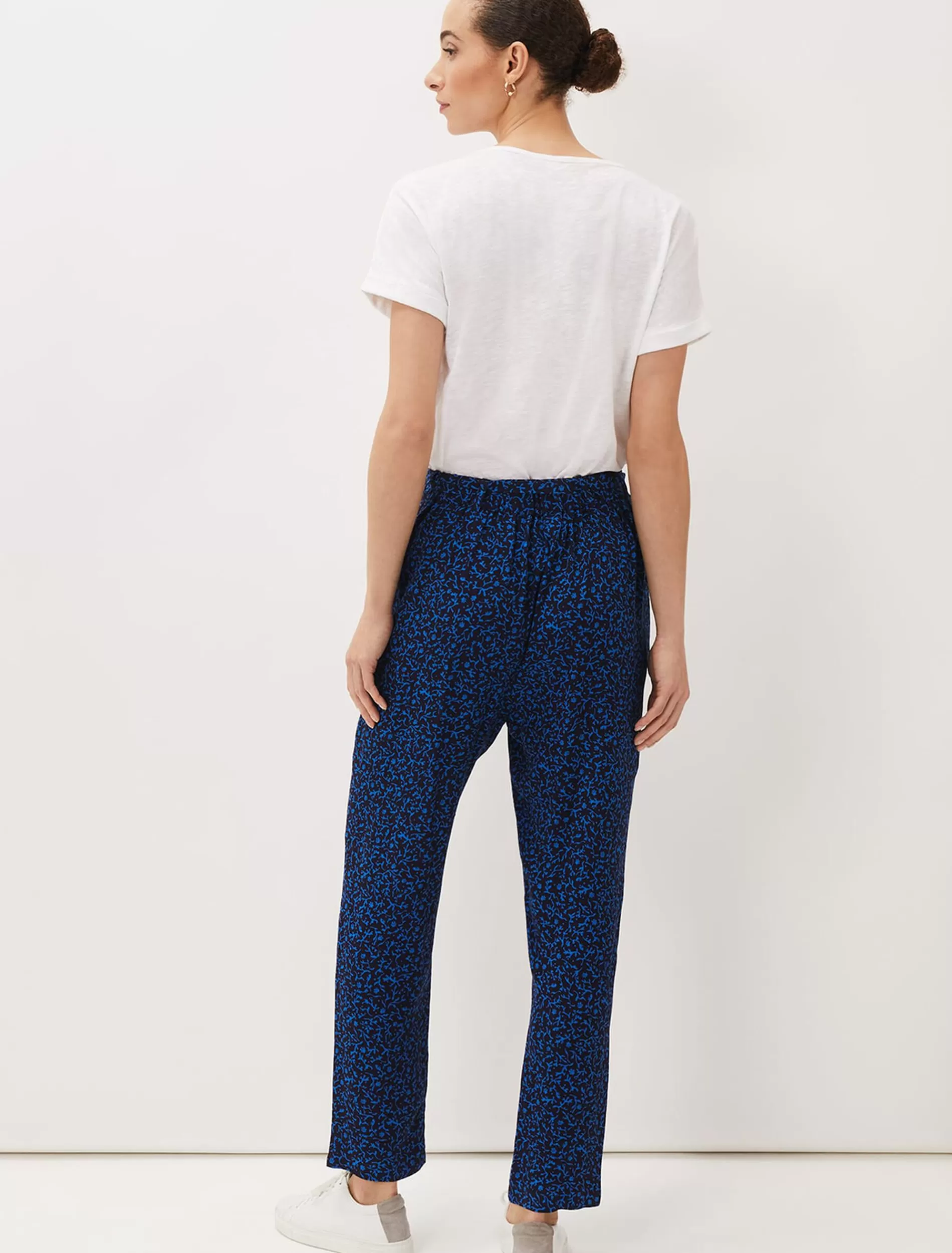 Phase Eight Coral Tapered Leg Trouser Navy/Kingfisher Fashion