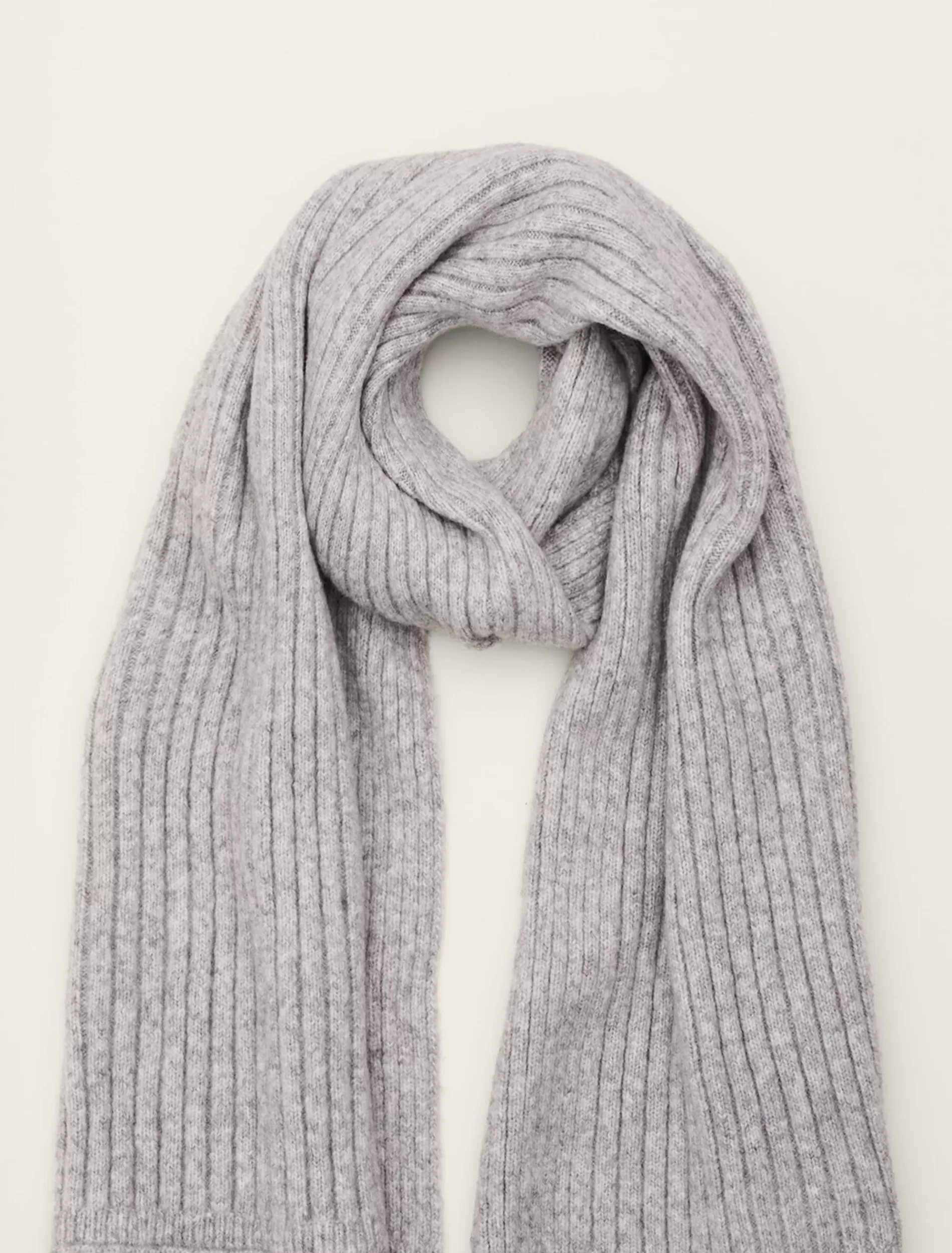 Phase Eight Corinna Ribbed Scarf Grey Marl Hot