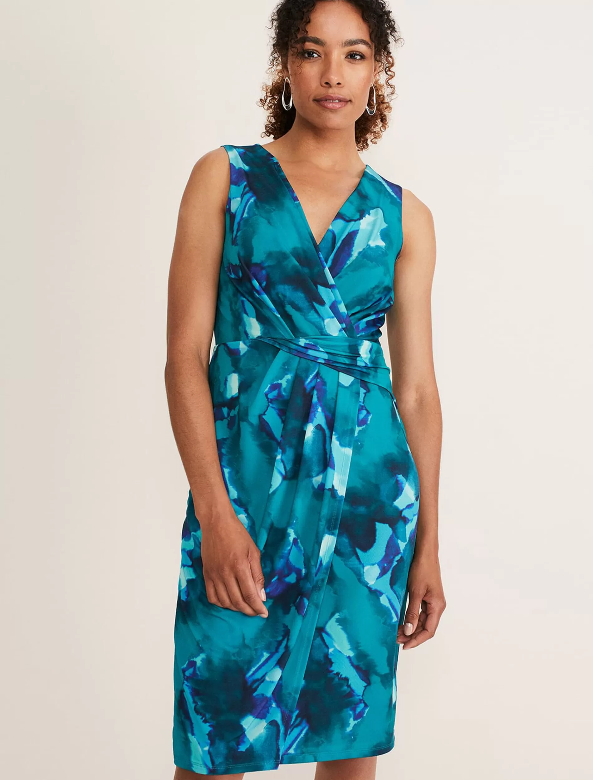 Phase Eight Corrin Print Jackie Dress Malachite/Multi Sale