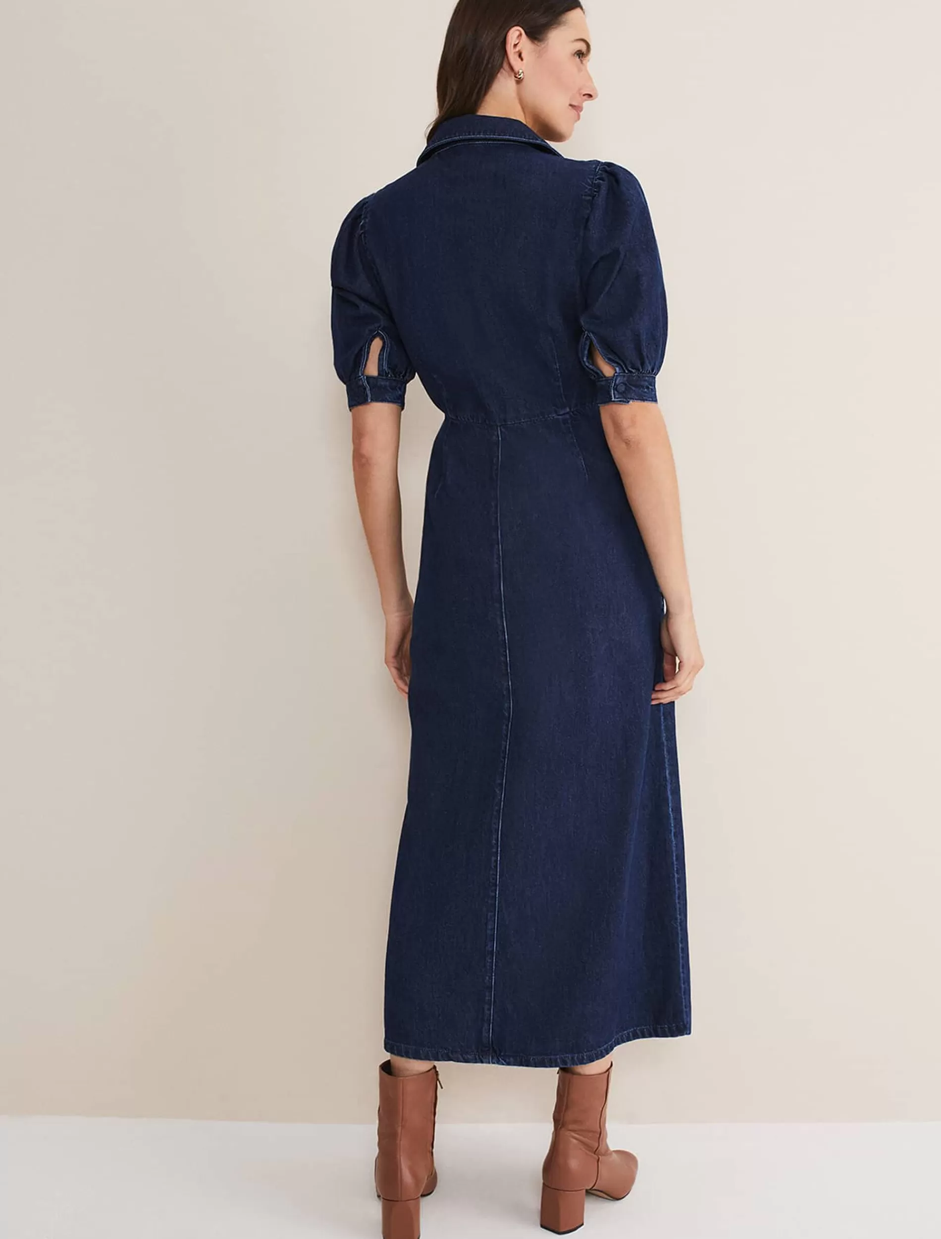 Phase Eight Cosette Denim Midaxi Dress Dark Indigo Best Sale