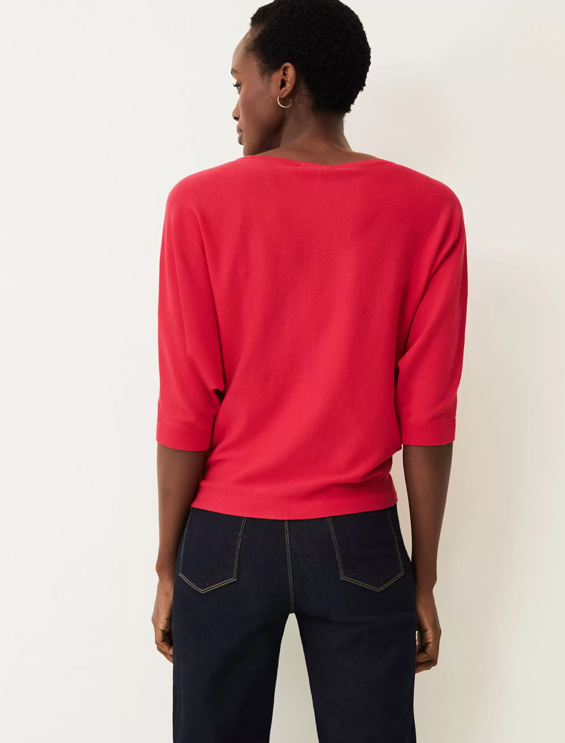 Phase Eight Cristine Batwing Knit Jumper Raspberry Outlet