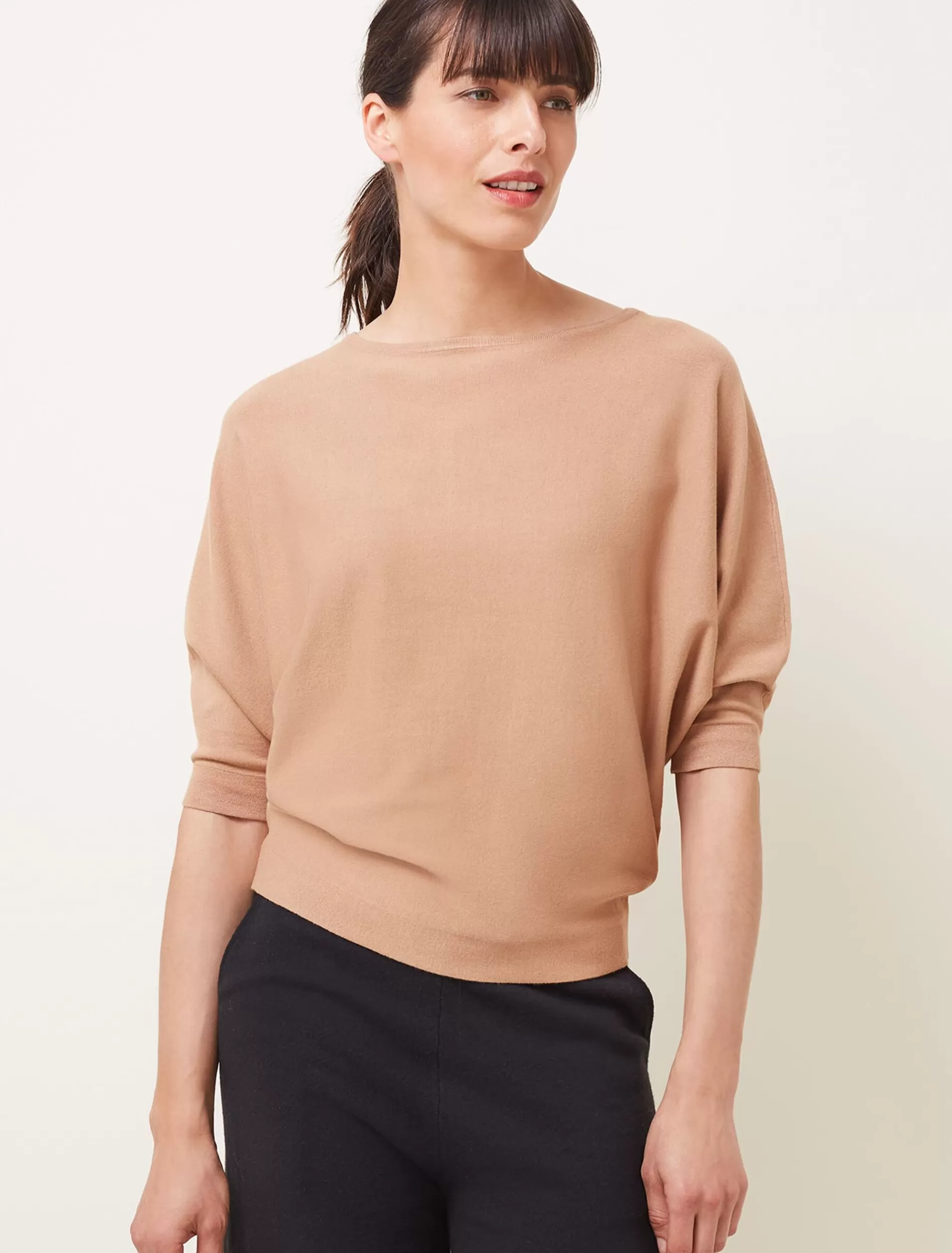 Phase Eight Cristine Fine Knit Batwing Jumper Camel Shop