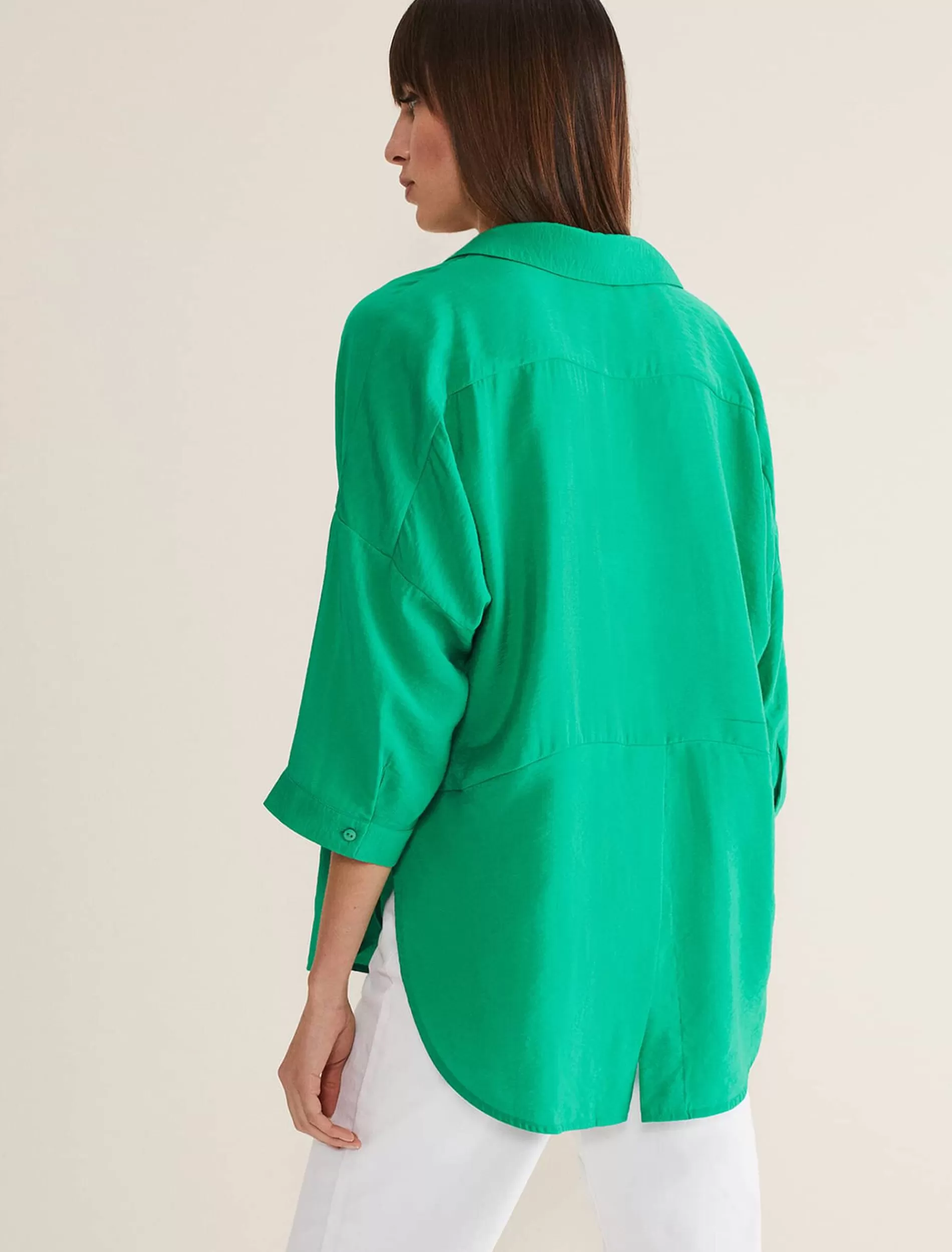 Phase Eight Cynthia Longline Shirt Green Discount