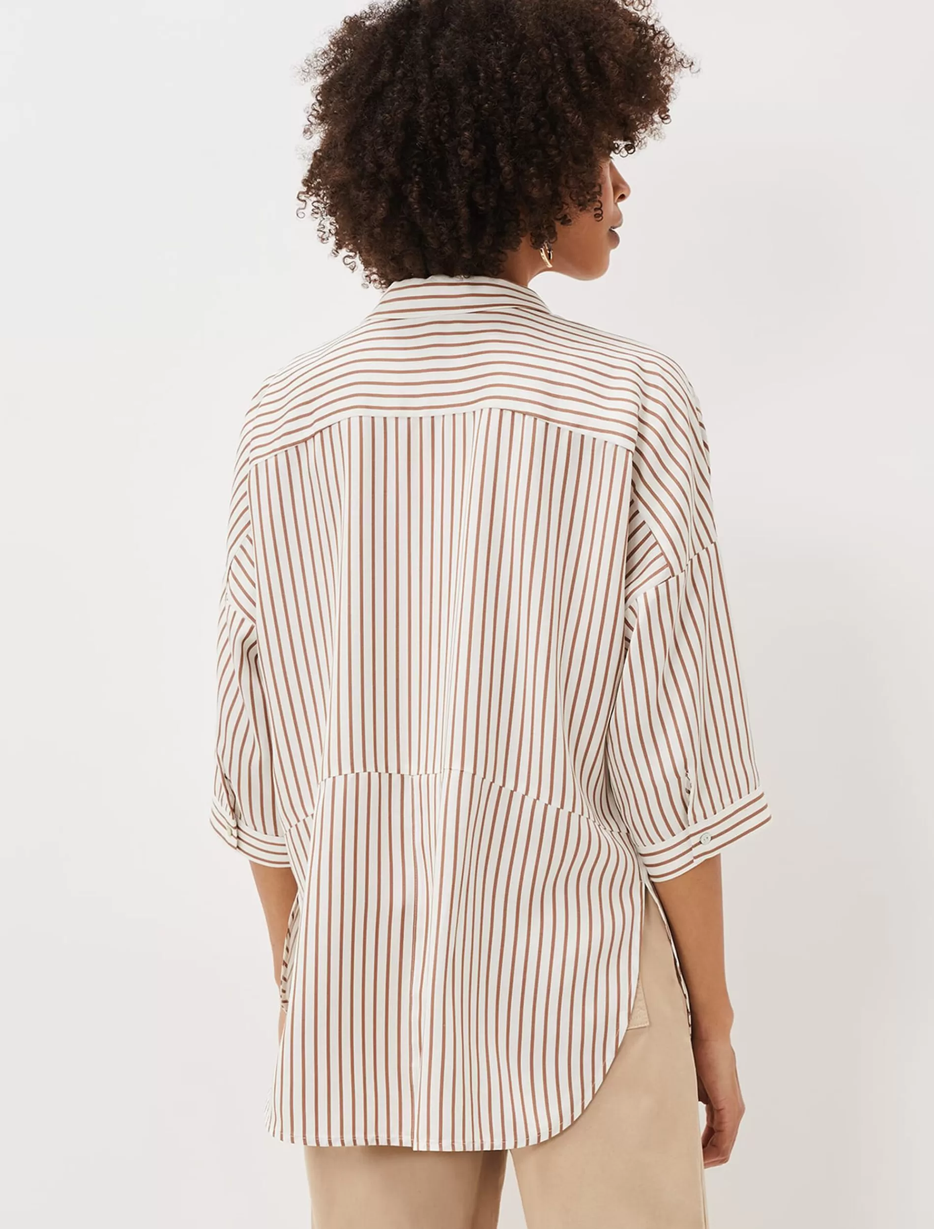 Phase Eight Cynthia Stripe Blouse Stone/Ivory Discount