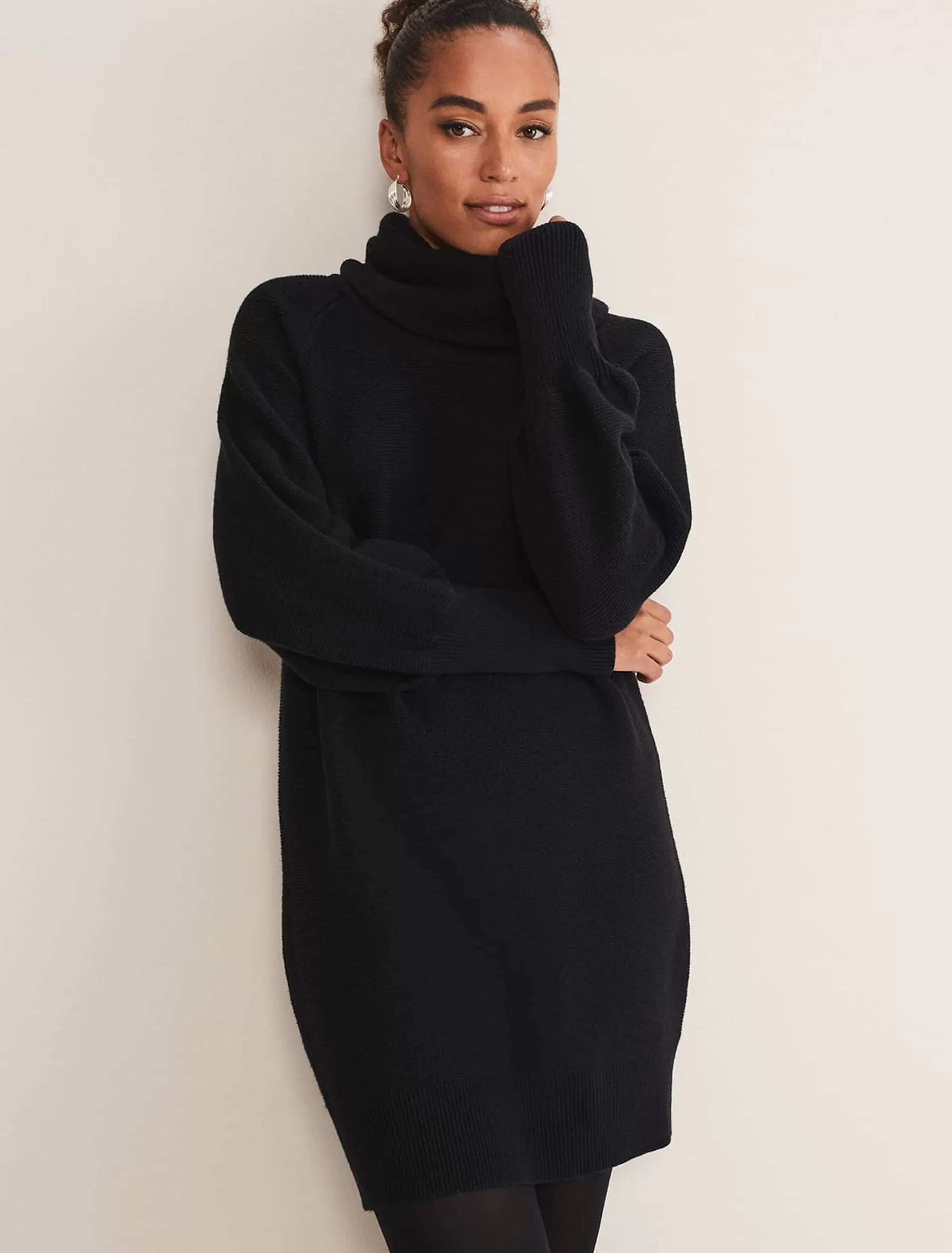 Phase Eight Dahlie Cowl Neck Dress Black Hot