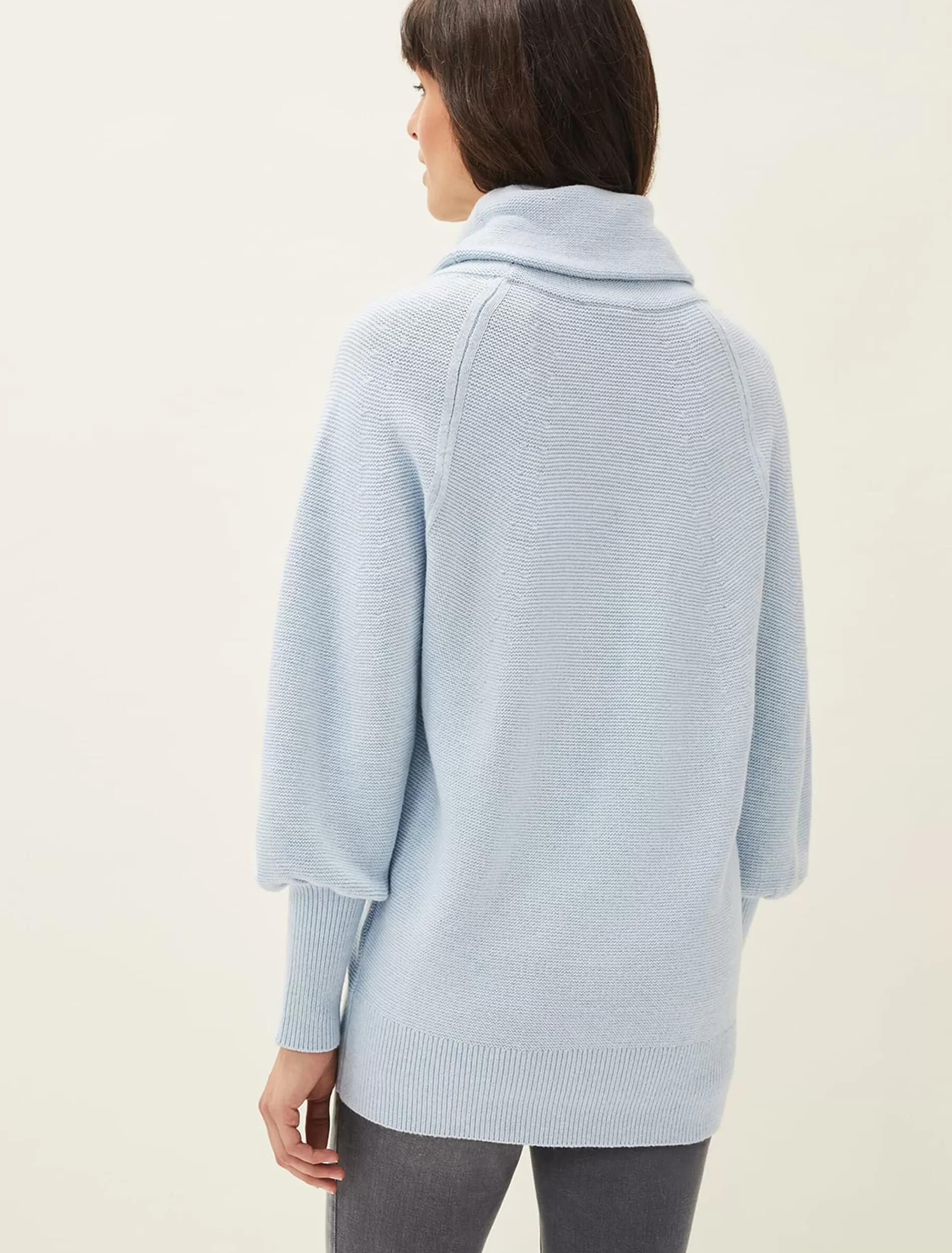 Phase Eight Dahlie Cowl Neck Knit Jumper Pale Blue Cheap
