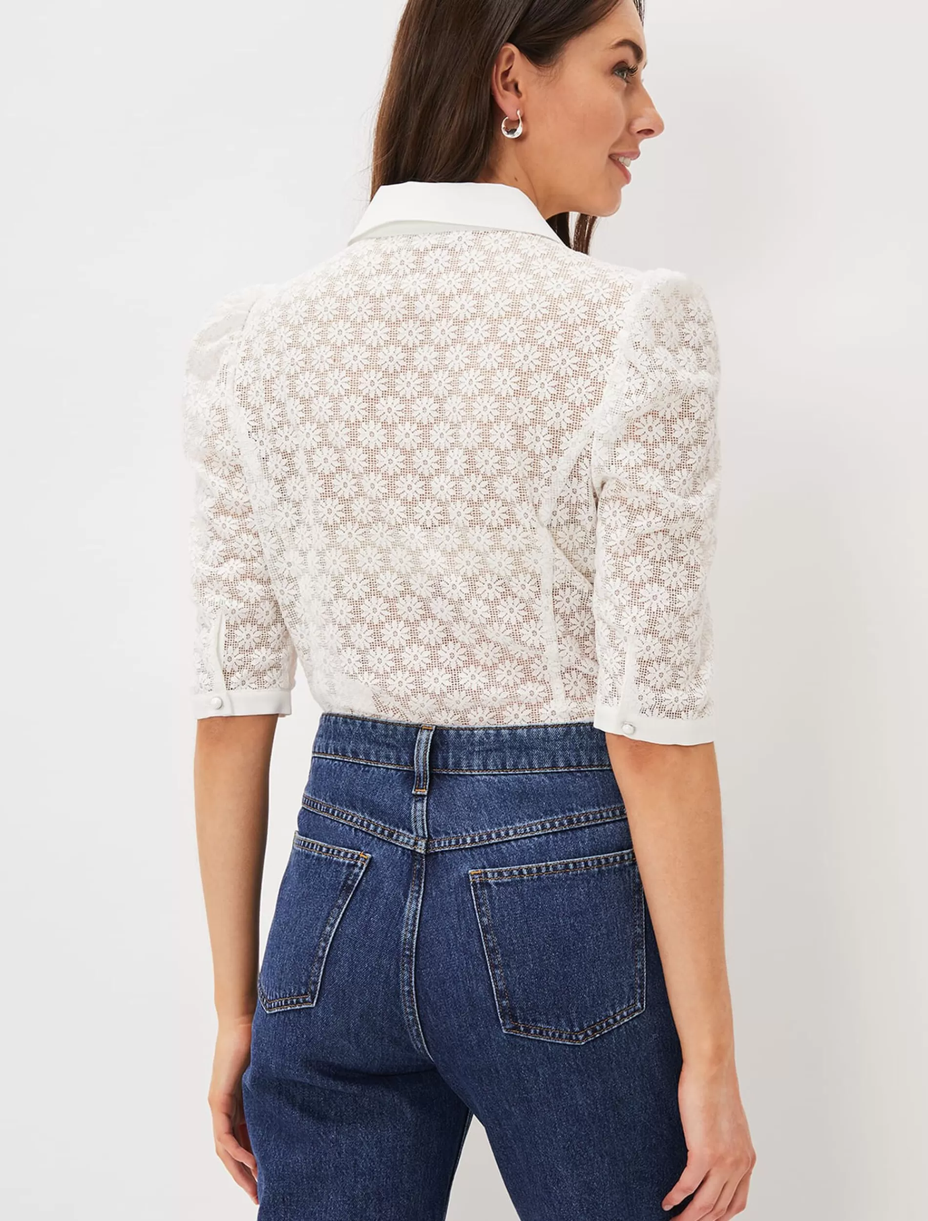Phase Eight Daisy Lace Blouse Ivory Discount