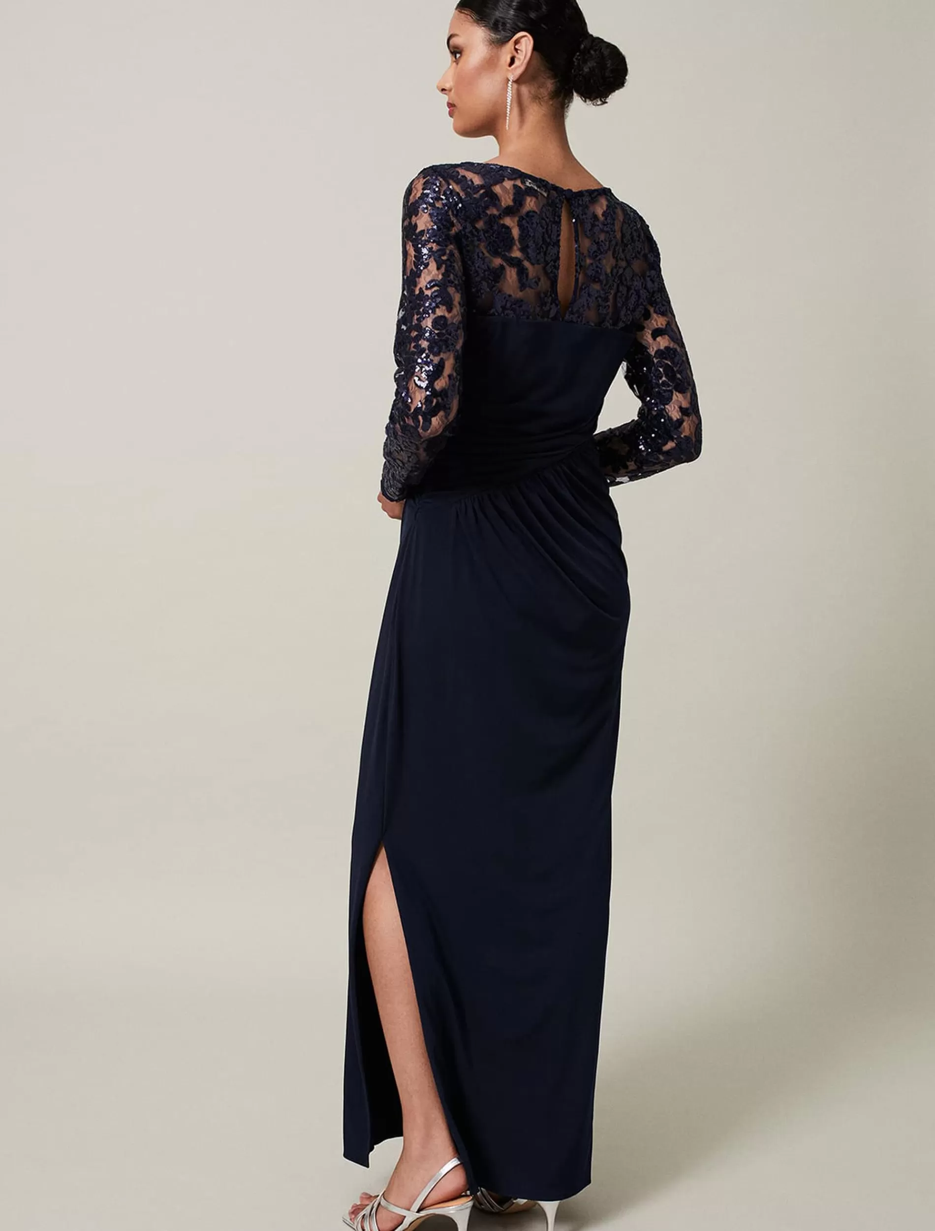 Phase Eight Daniela Sequin Maxi Dress Navy Sale