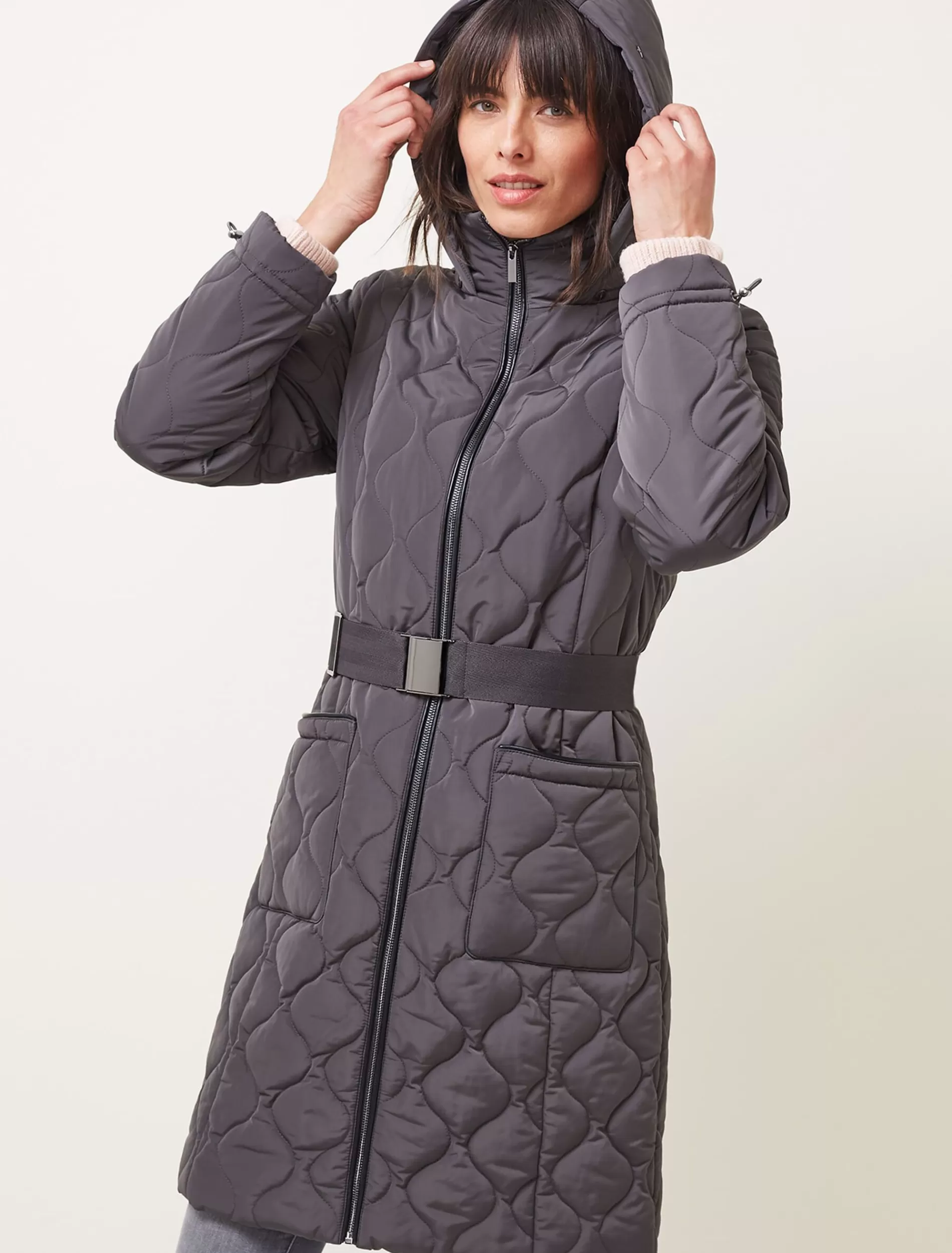 Phase Eight Danny Quilted Puffer Coat Grey Online