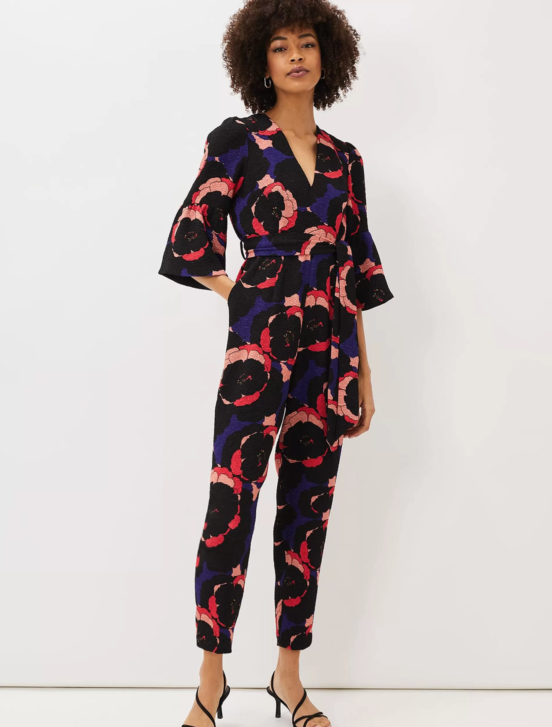 Phase Eight Darcey Floral Textured Tapered Jumpsuit Multi-Coloured Sale