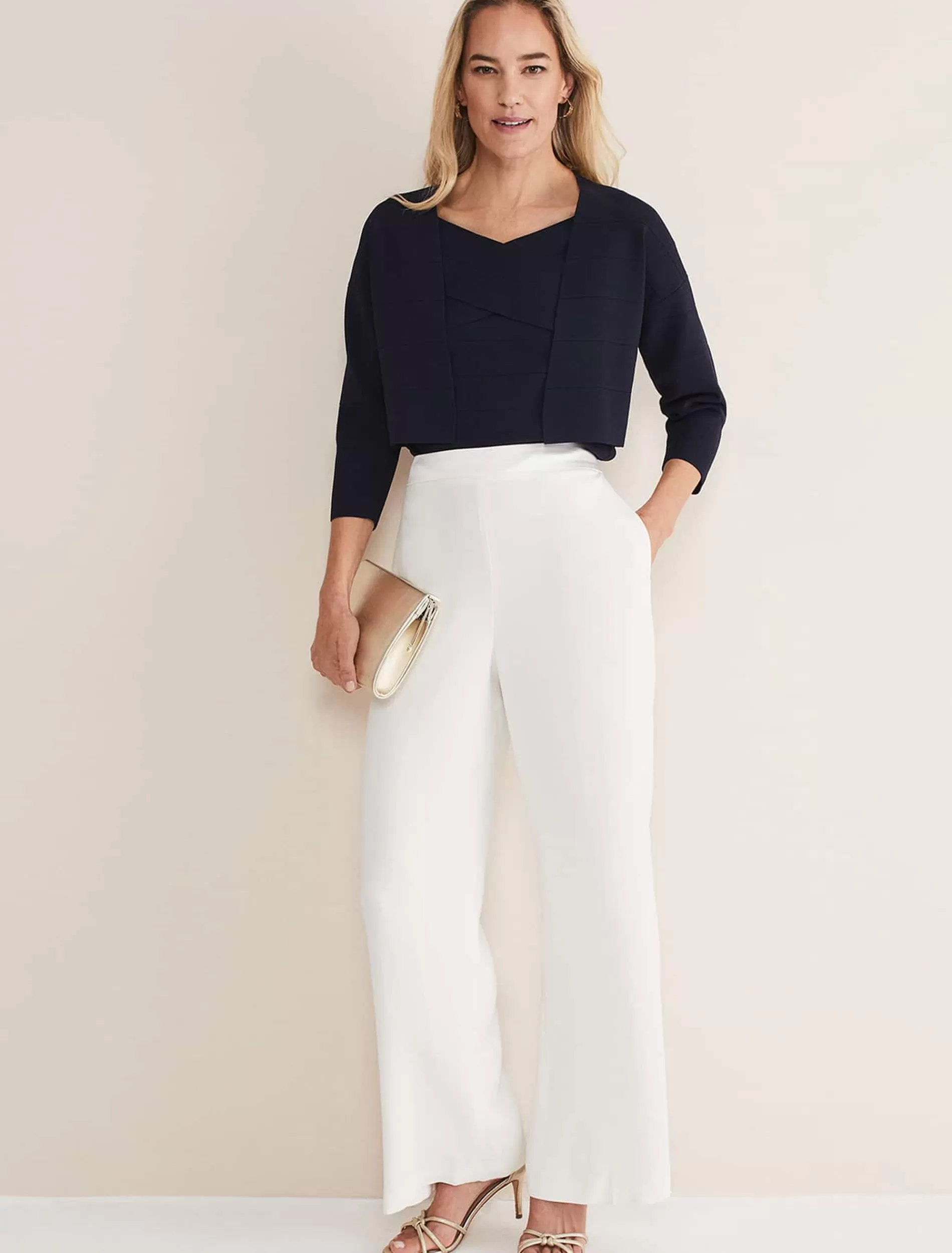 Phase Eight Delphi Bandage Knitted Cover Up Navy Outlet