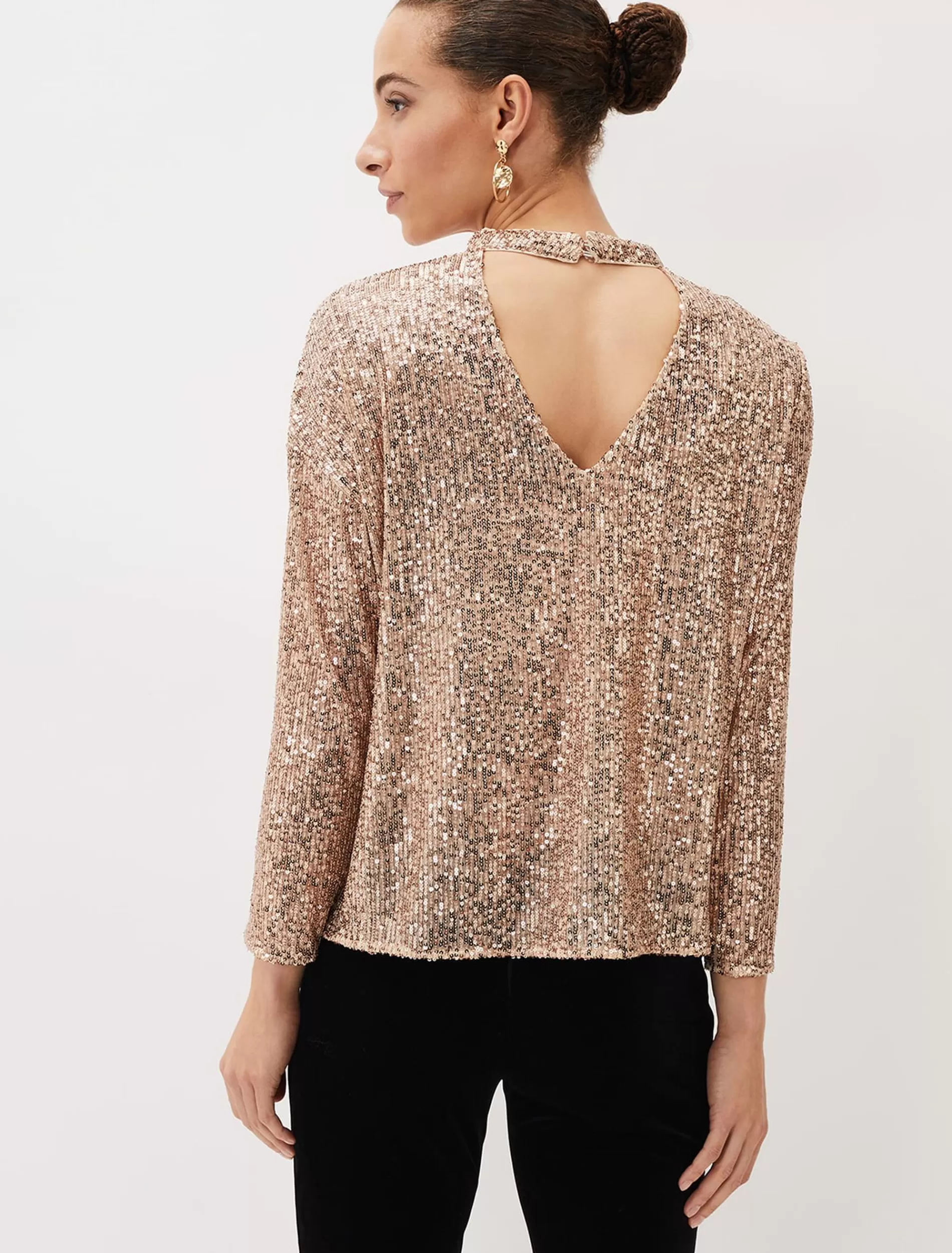 Phase Eight Dhara Sequin Blouse Oyster Flash Sale