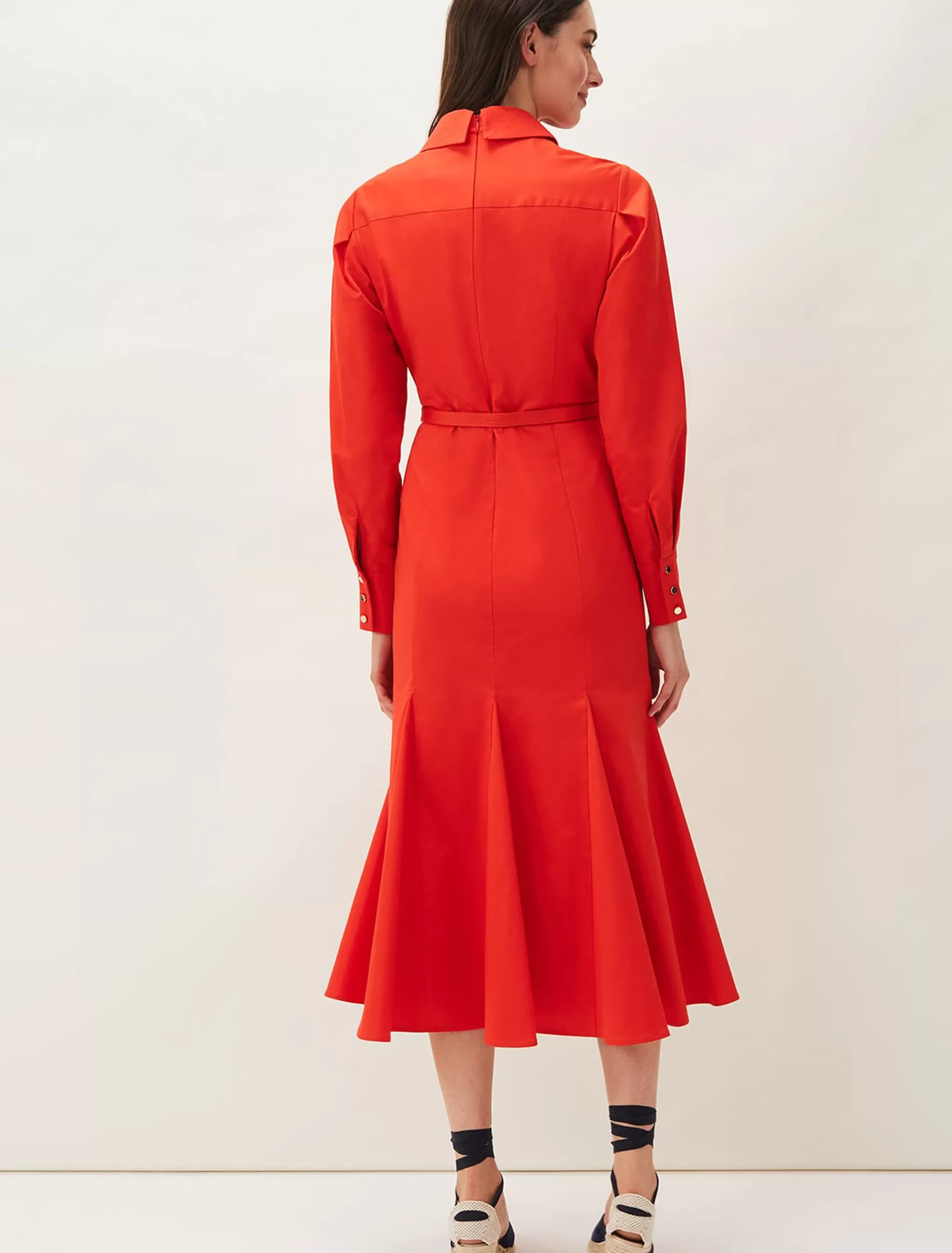 Phase Eight Diana Belted Shirt Dress Saffron Flash Sale