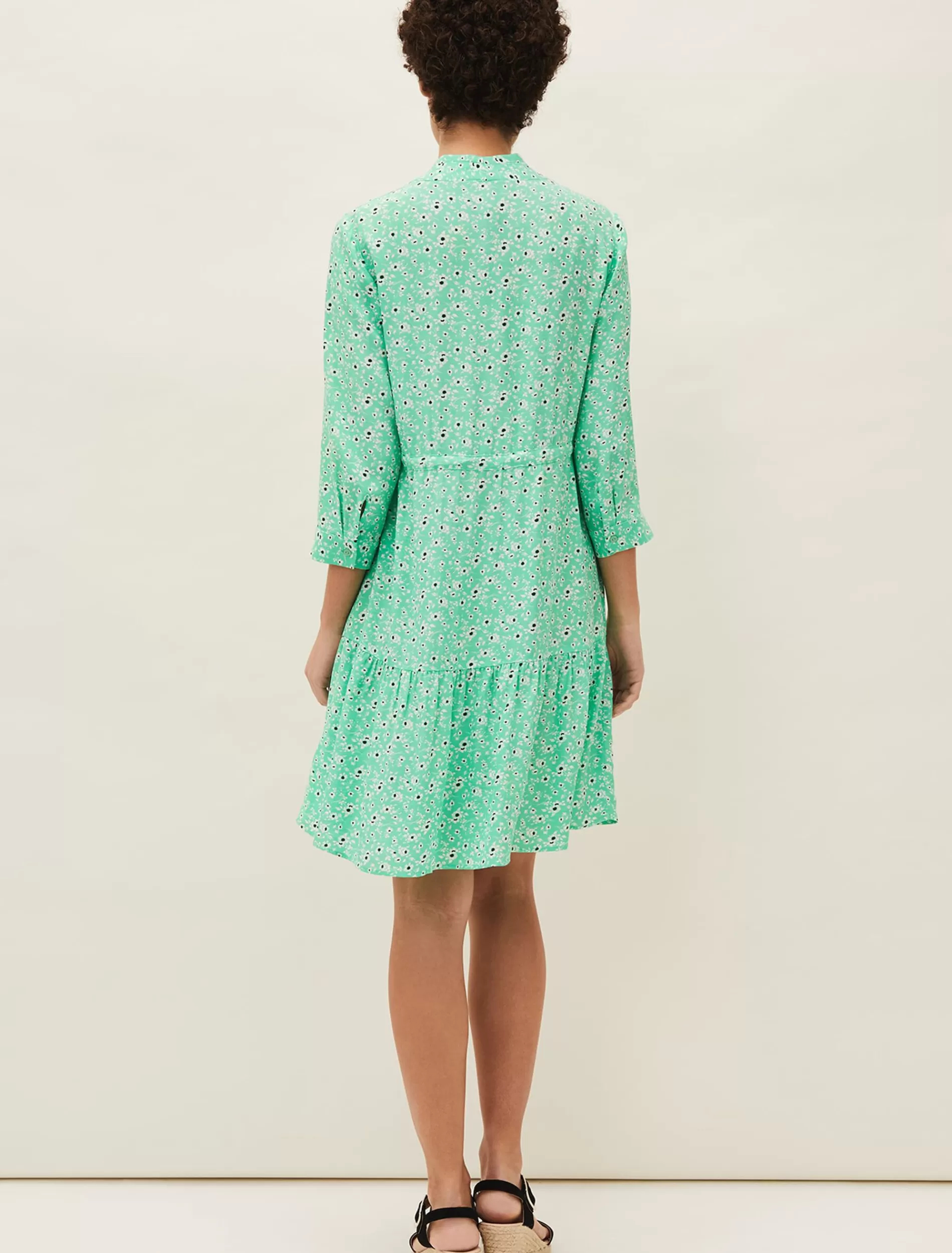 Phase Eight Diana Floral Swing Dress Green Hot