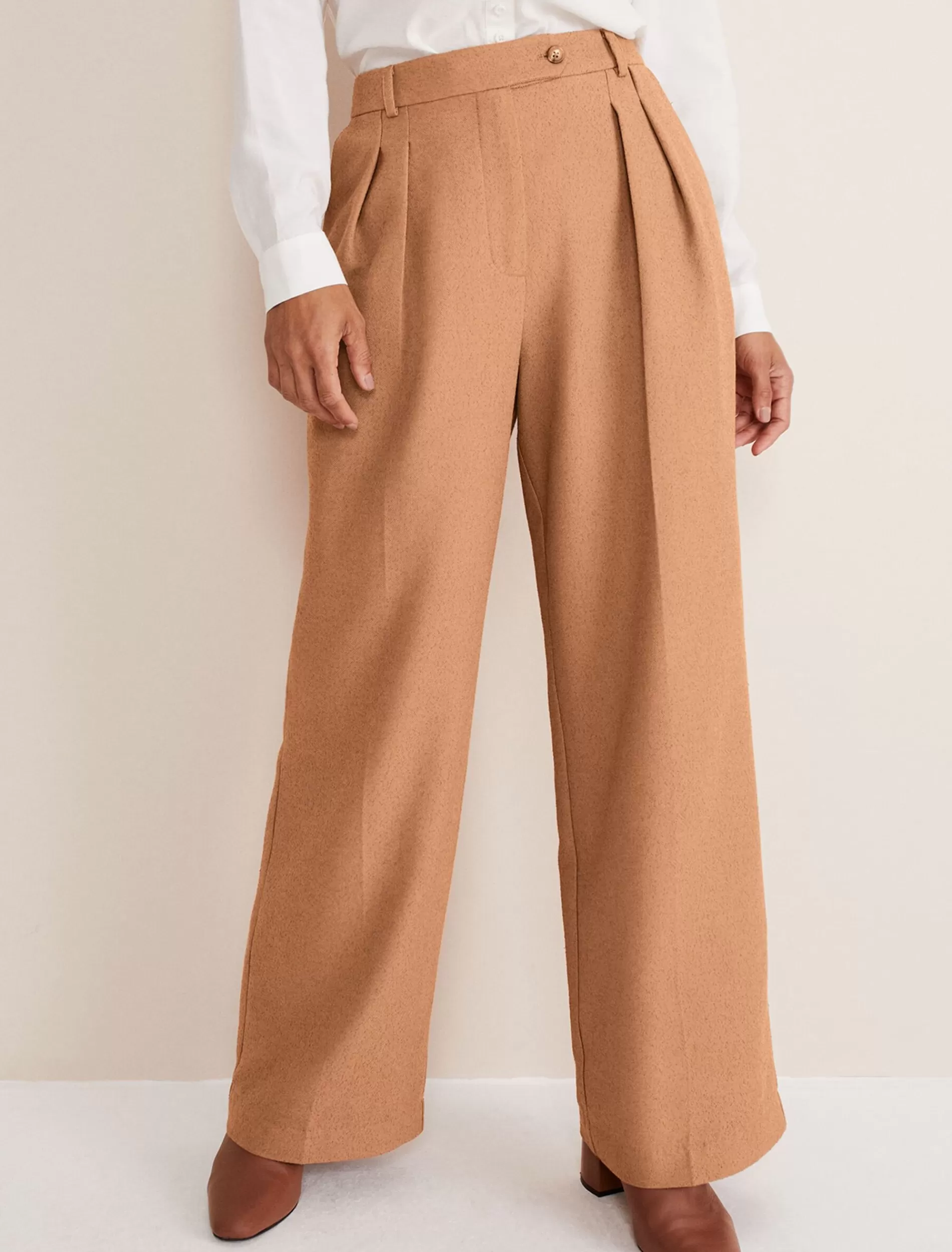Phase Eight Dola Wide Leg Boucle Trouser Camel Sale