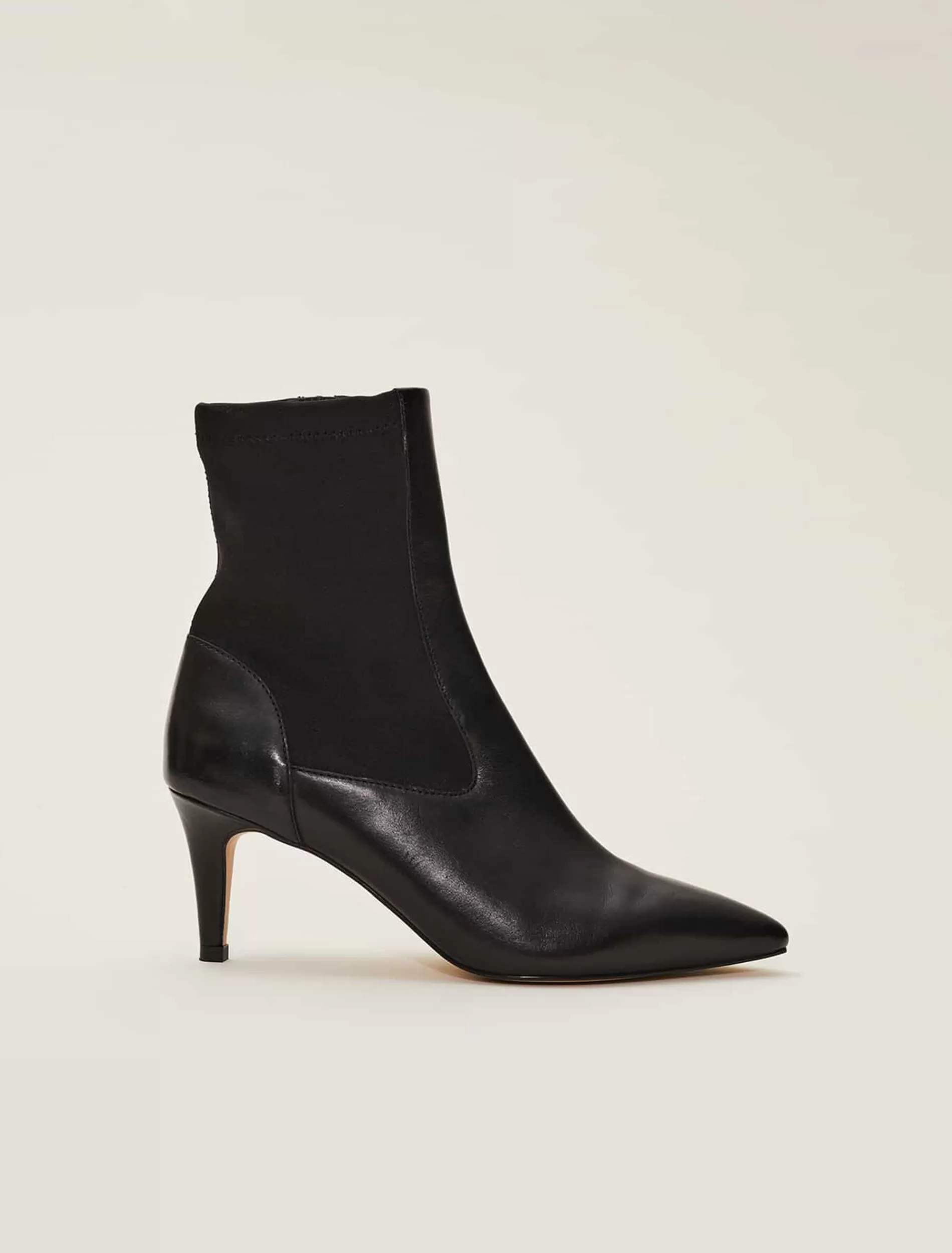 Phase Eight Dolly Leather Sock Boots Black Fashion